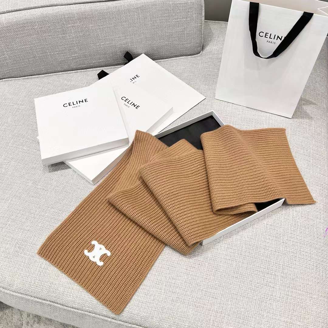 Celine Cashmere Scarf& BEANIE view 6