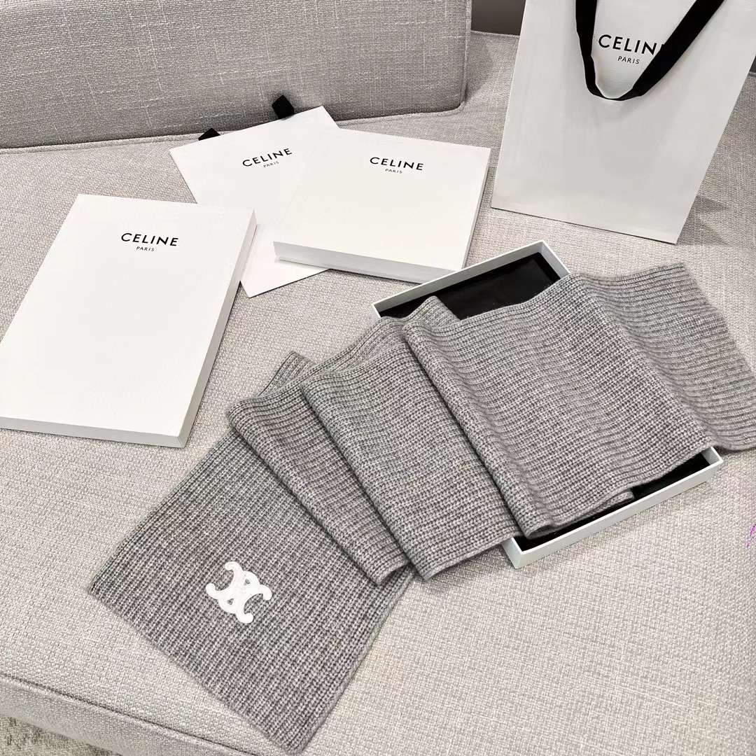 Celine Cashmere Scarf& BEANIE view 6