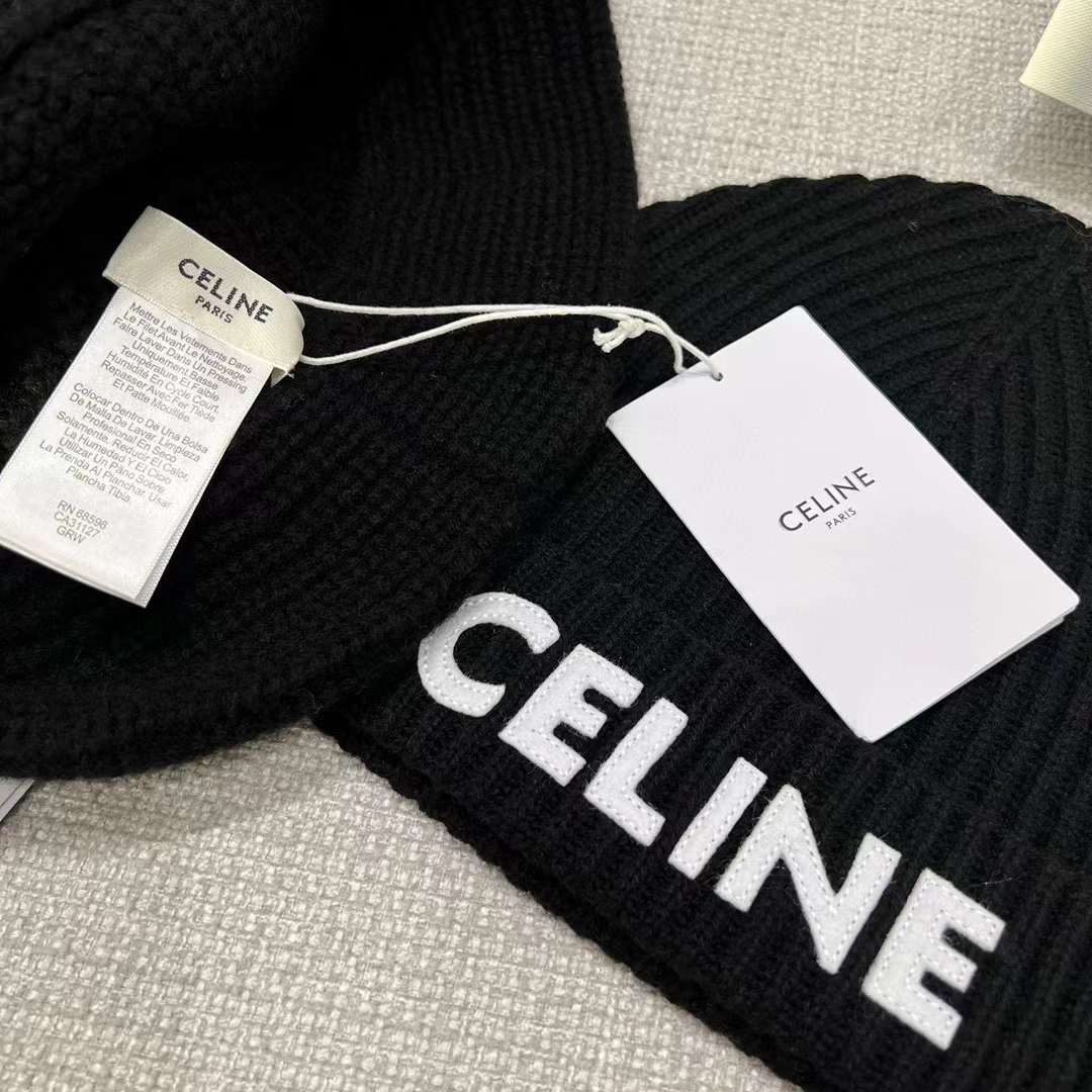 Celine Cashmere Scarf& BEANIE view 5