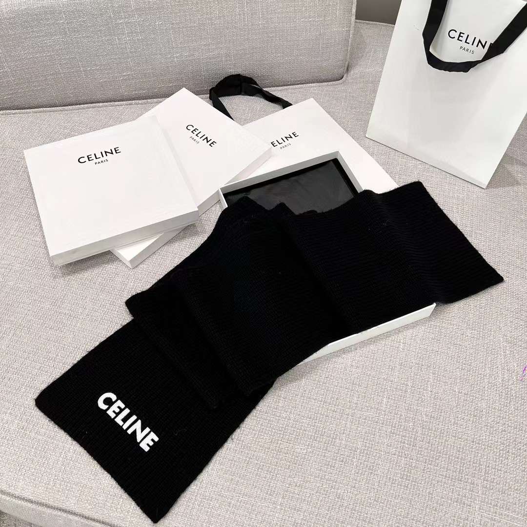 Celine Cashmere Scarf& BEANIE view 7