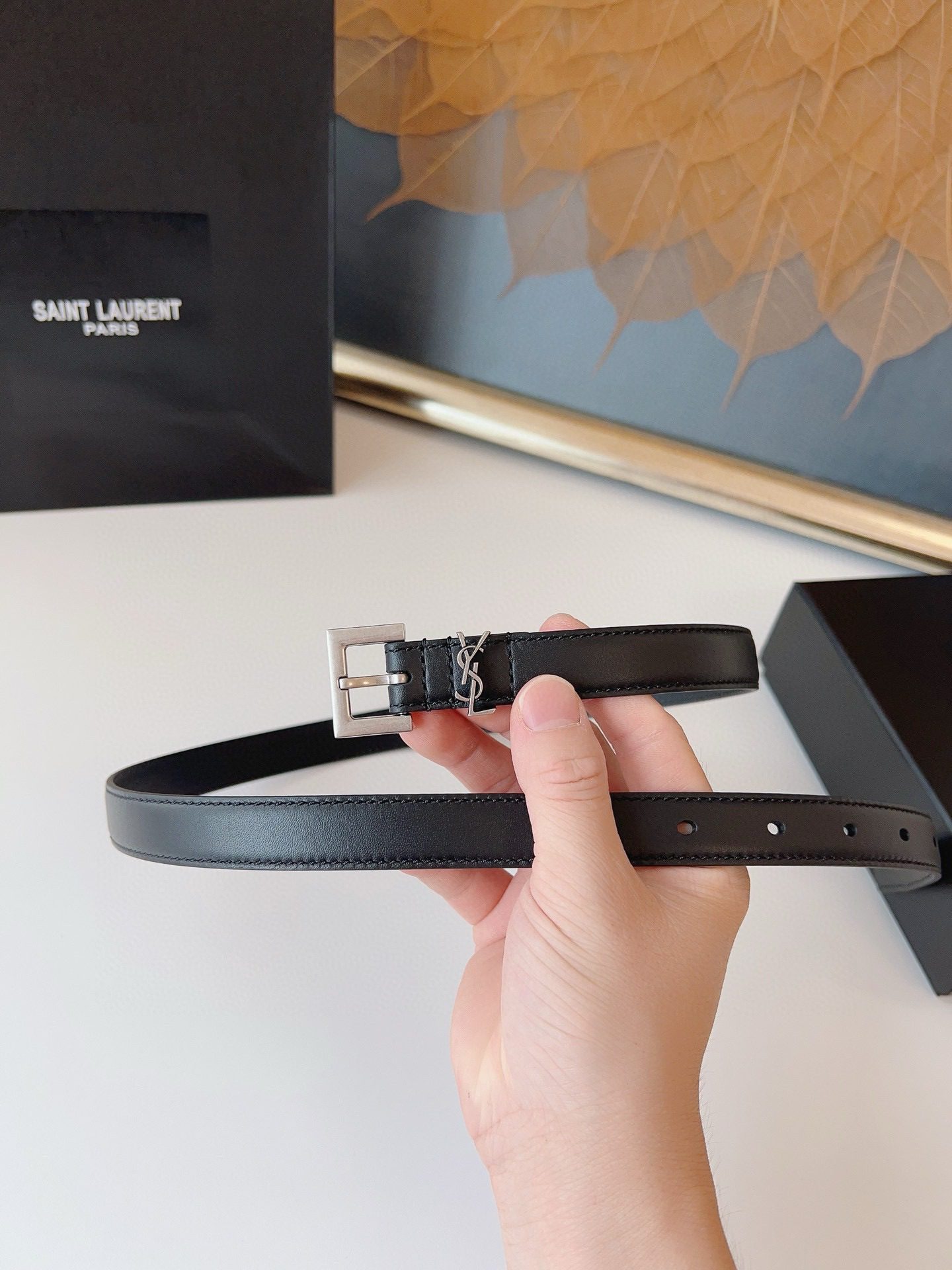 Saint Laurent LOGO belt 2.0 view 6