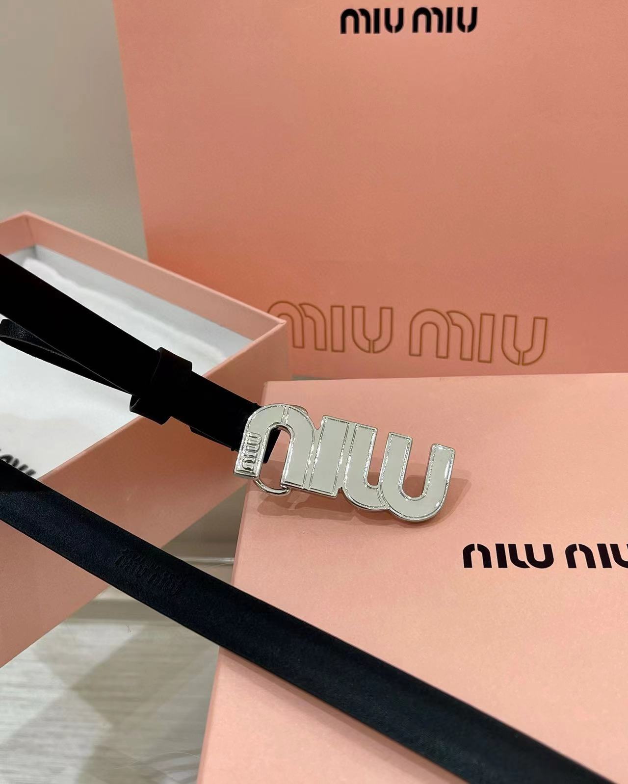 Miu Miu LOGO belt 1.5CM view 2