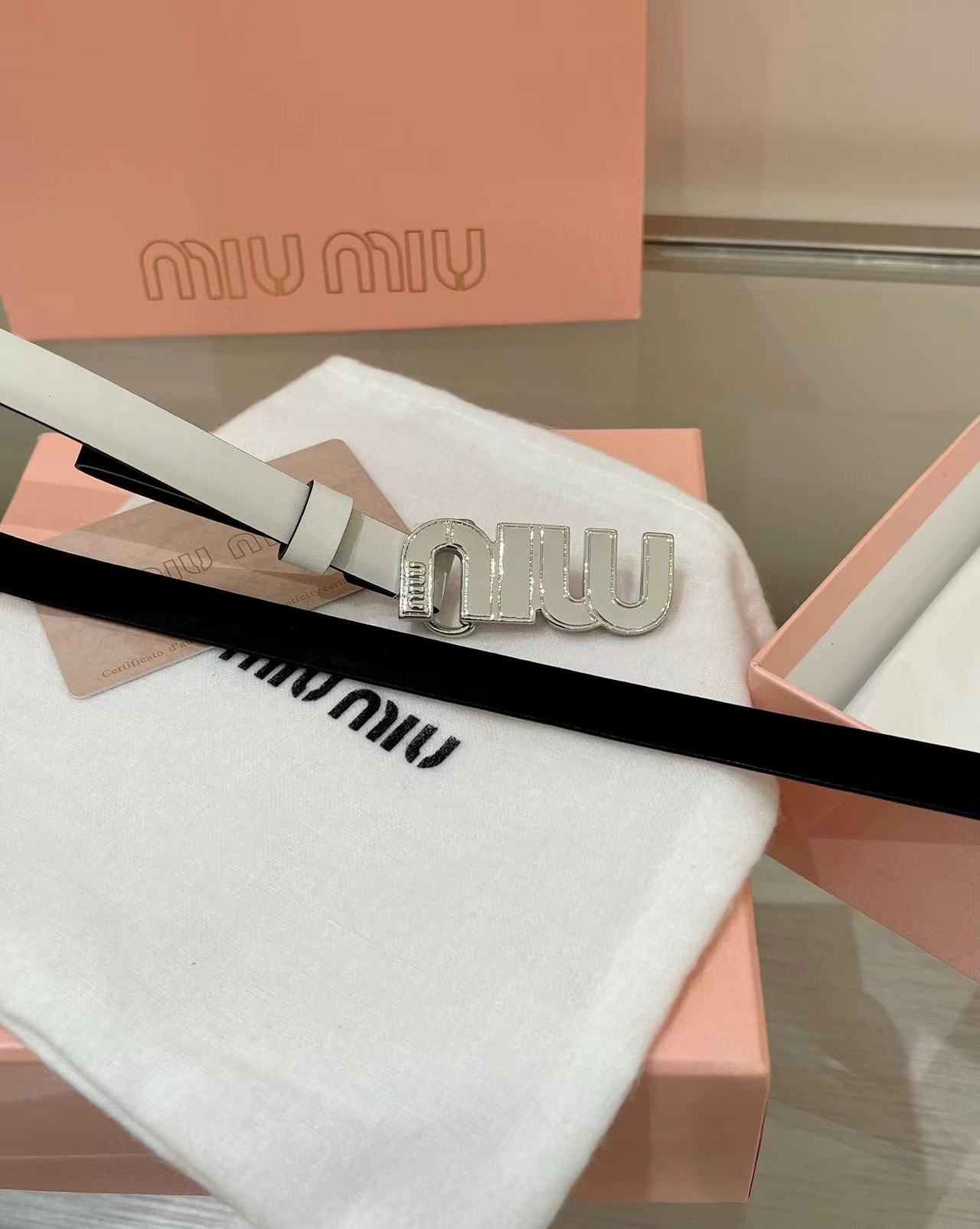 Miu Miu LOGO belt 1.5CM view 4