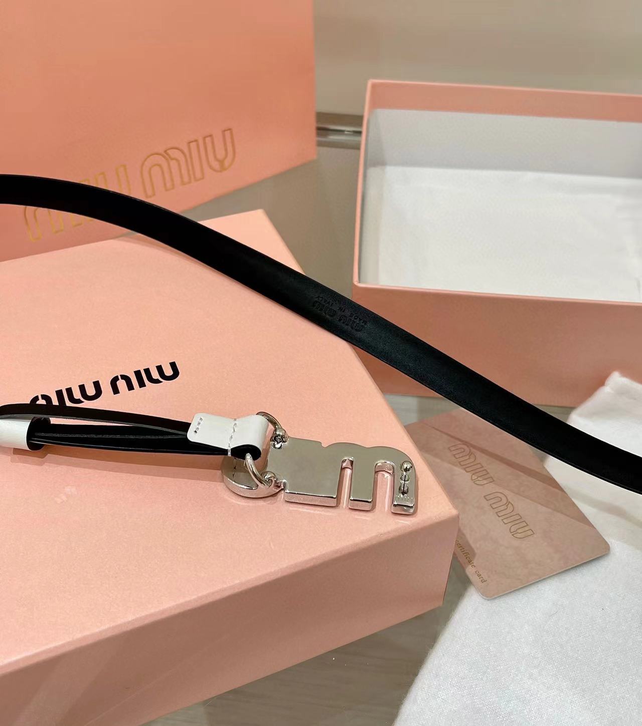 Miu Miu LOGO belt 1.5CM view 5