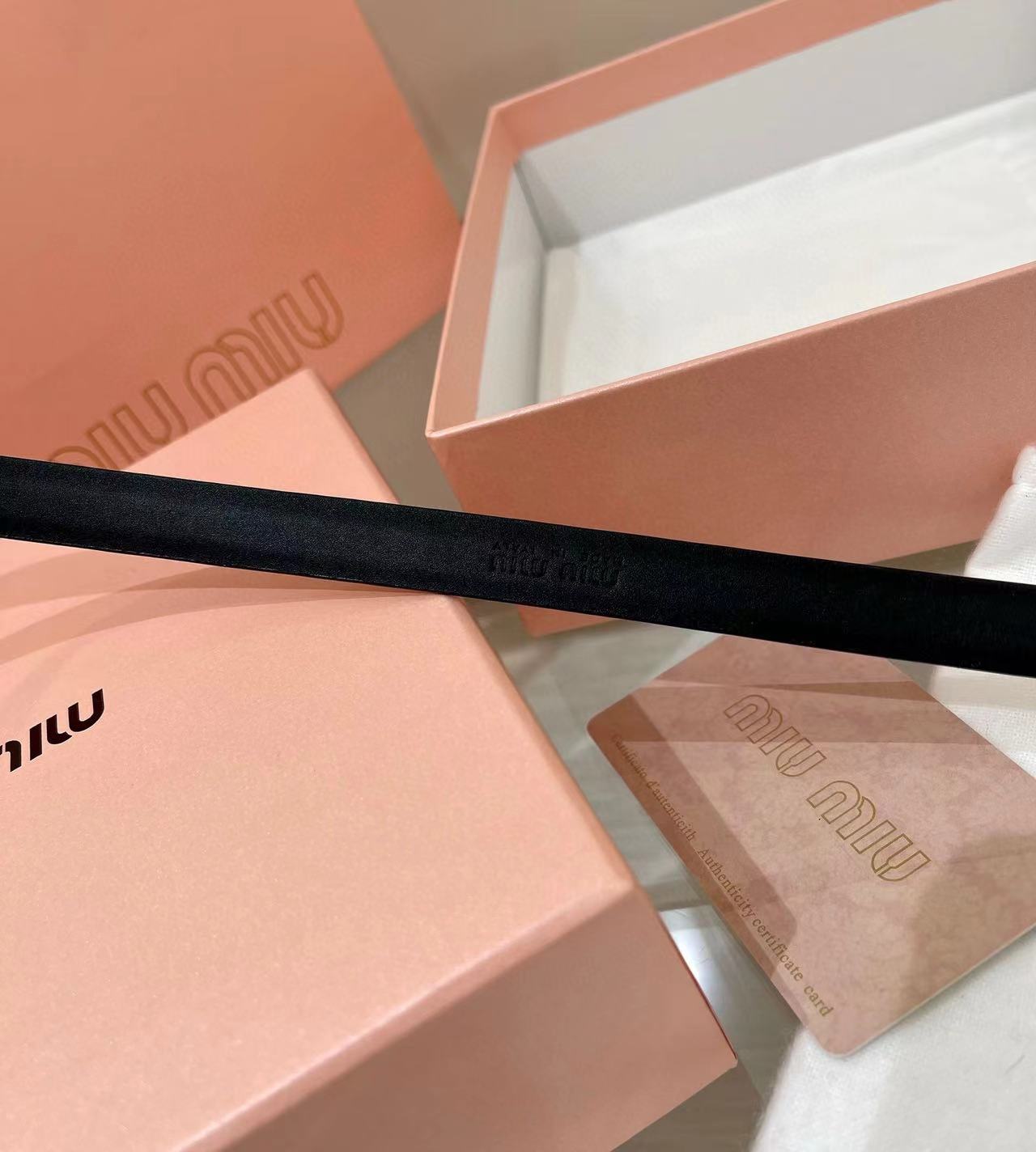 Miu Miu LOGO belt 1.5CM view 7