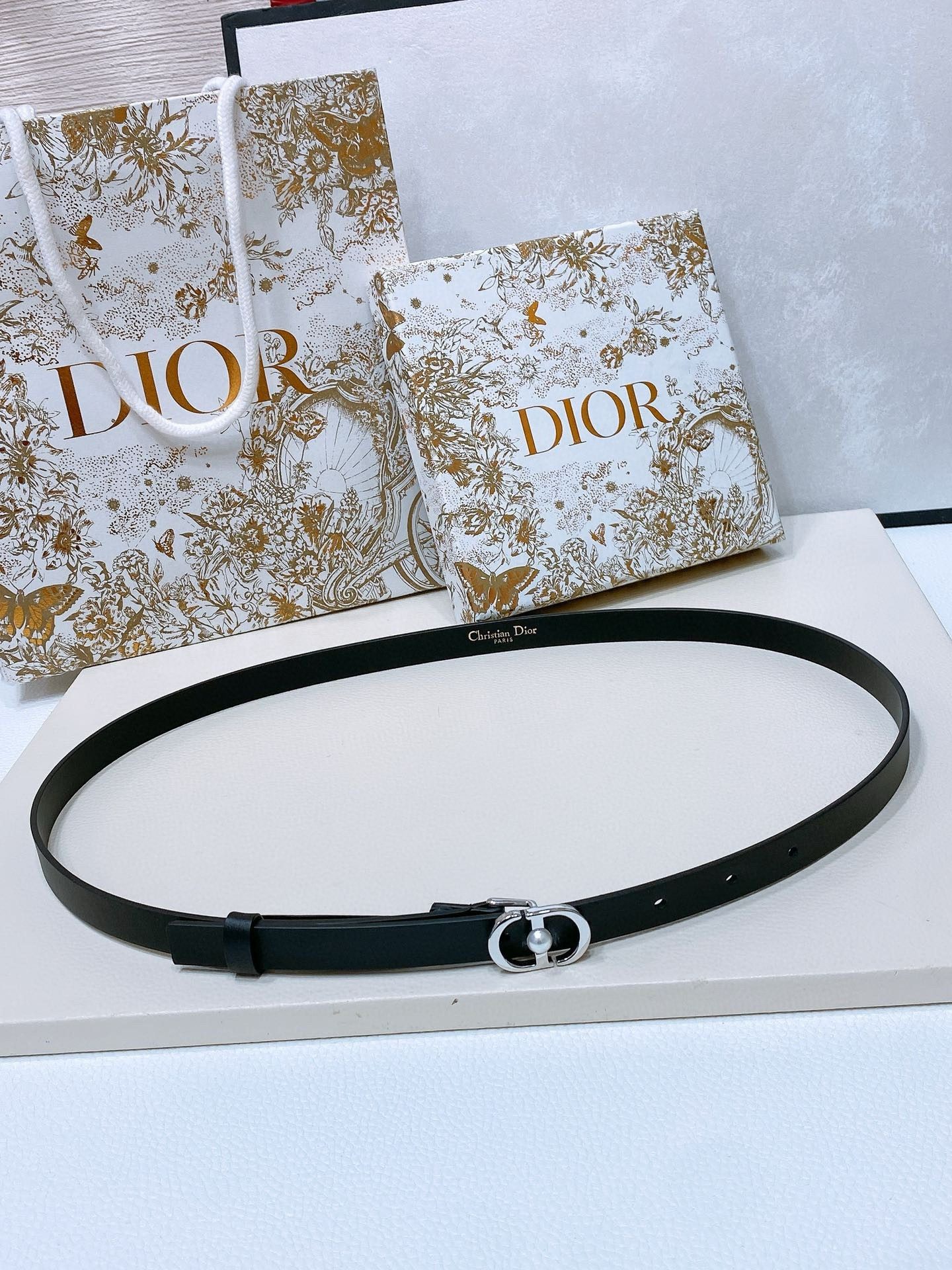 Dior Montaigne Jolie Belt Logo 1.5cm view 1