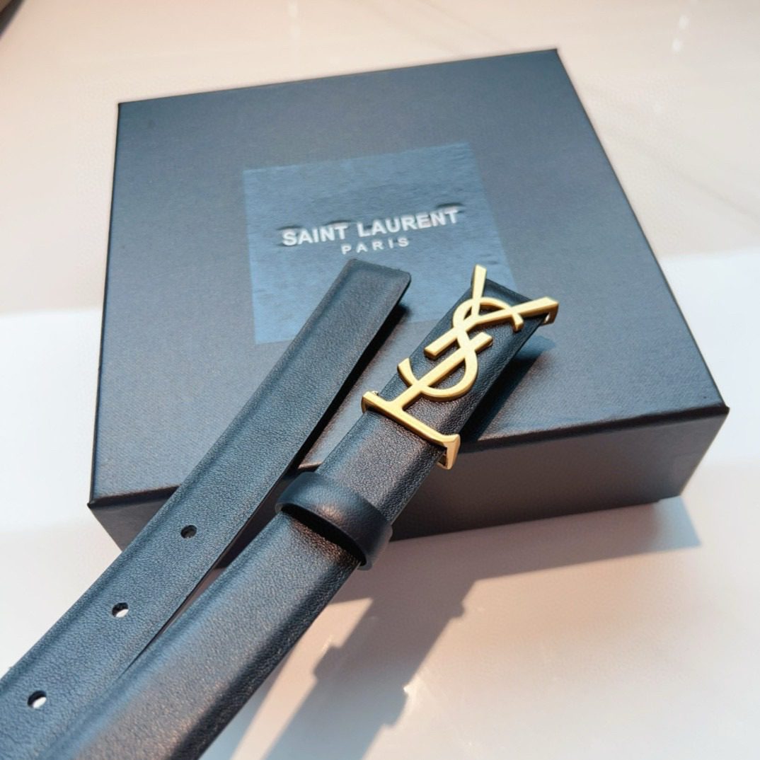 Saint Laurent Paris Logo Belt 2.5cm view 7