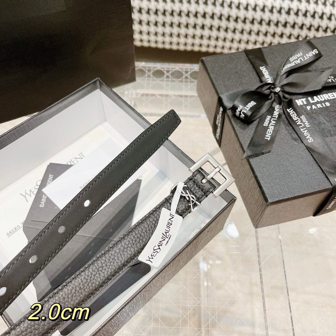 Saint Laurent Monogram Logo Belt view 11