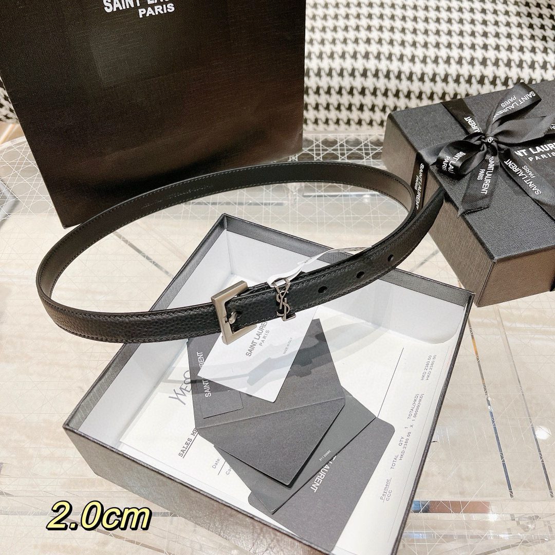 Saint Laurent Monogram Logo Belt view 12
