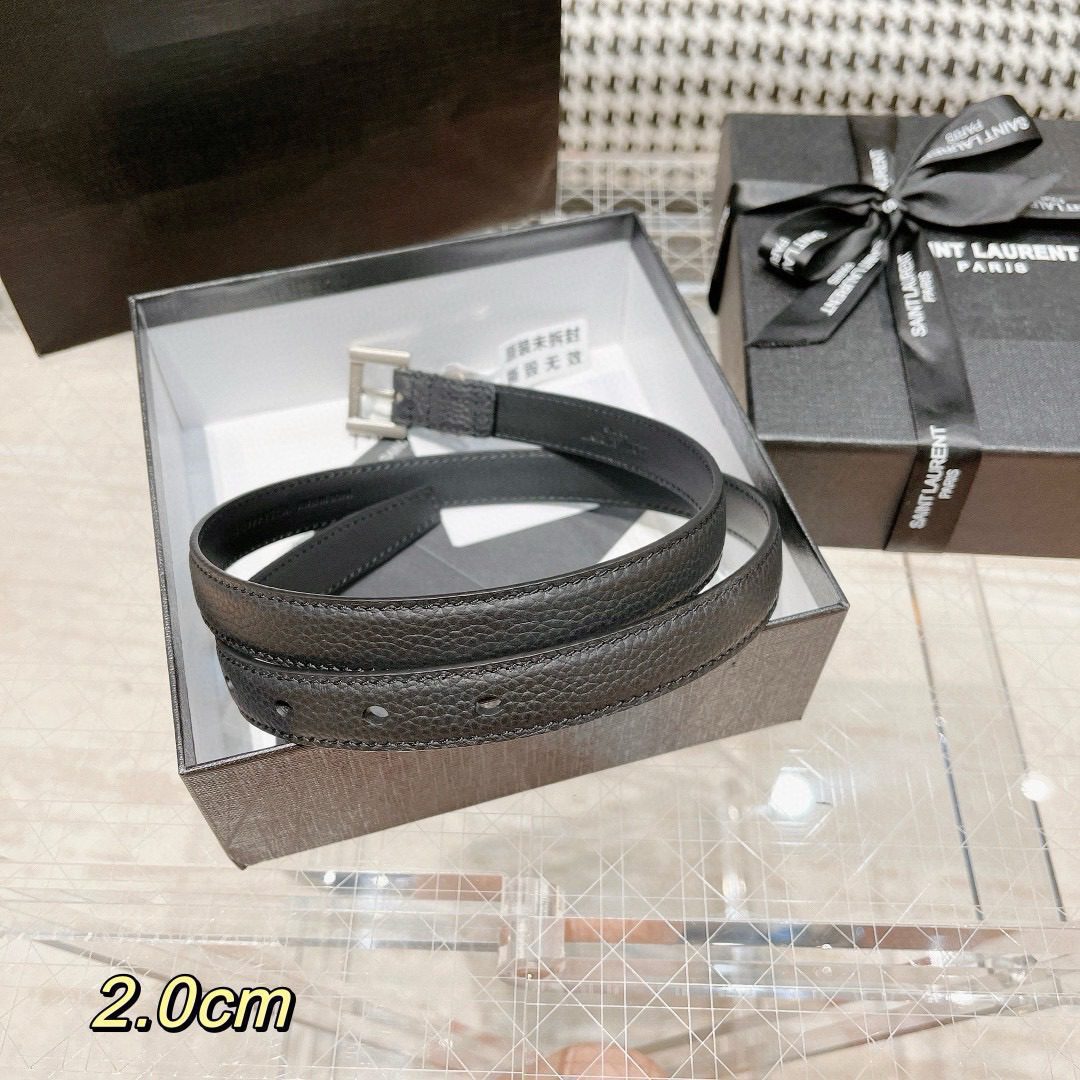 Saint Laurent Monogram Logo Belt view 13