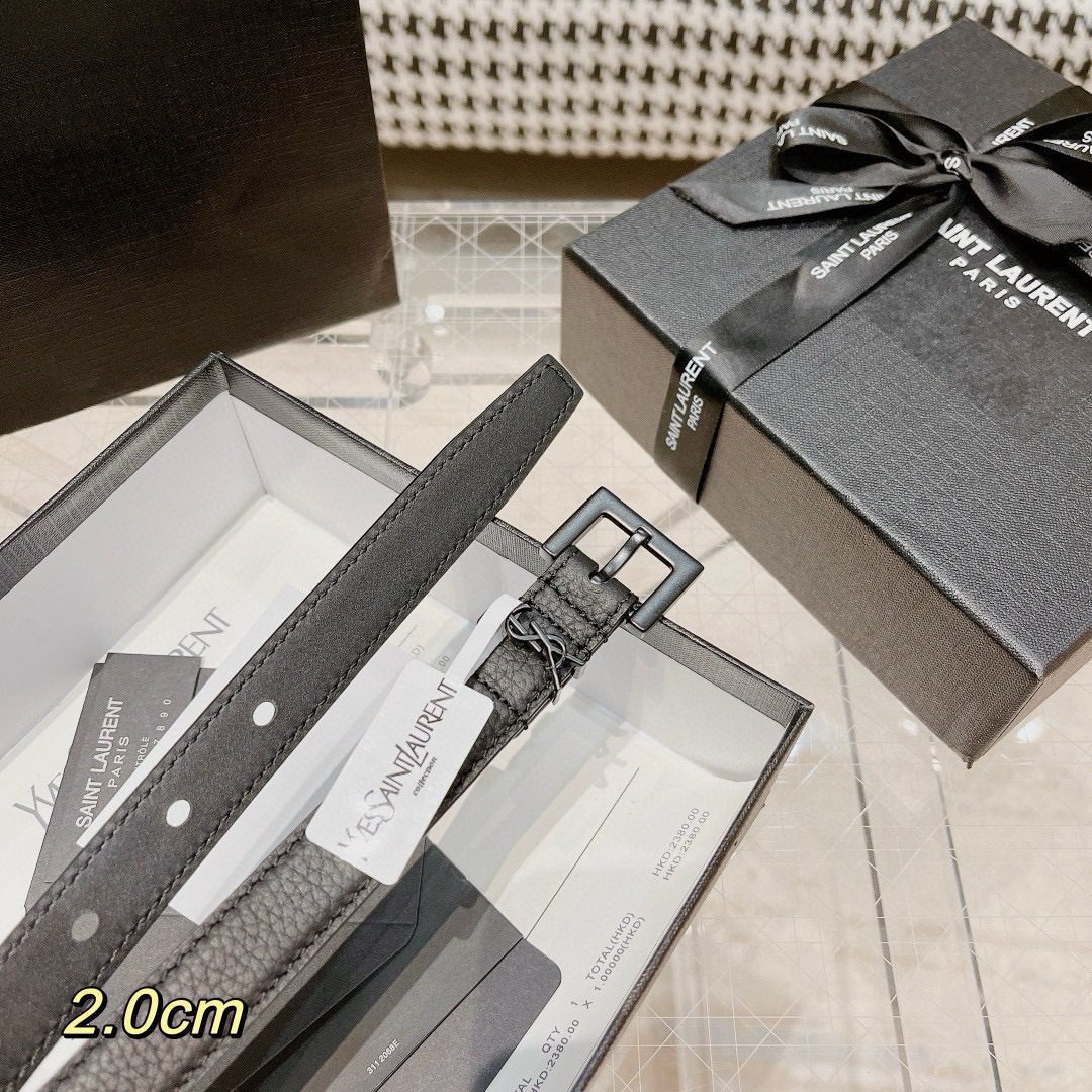 Saint Laurent Monogram Logo Belt view 4