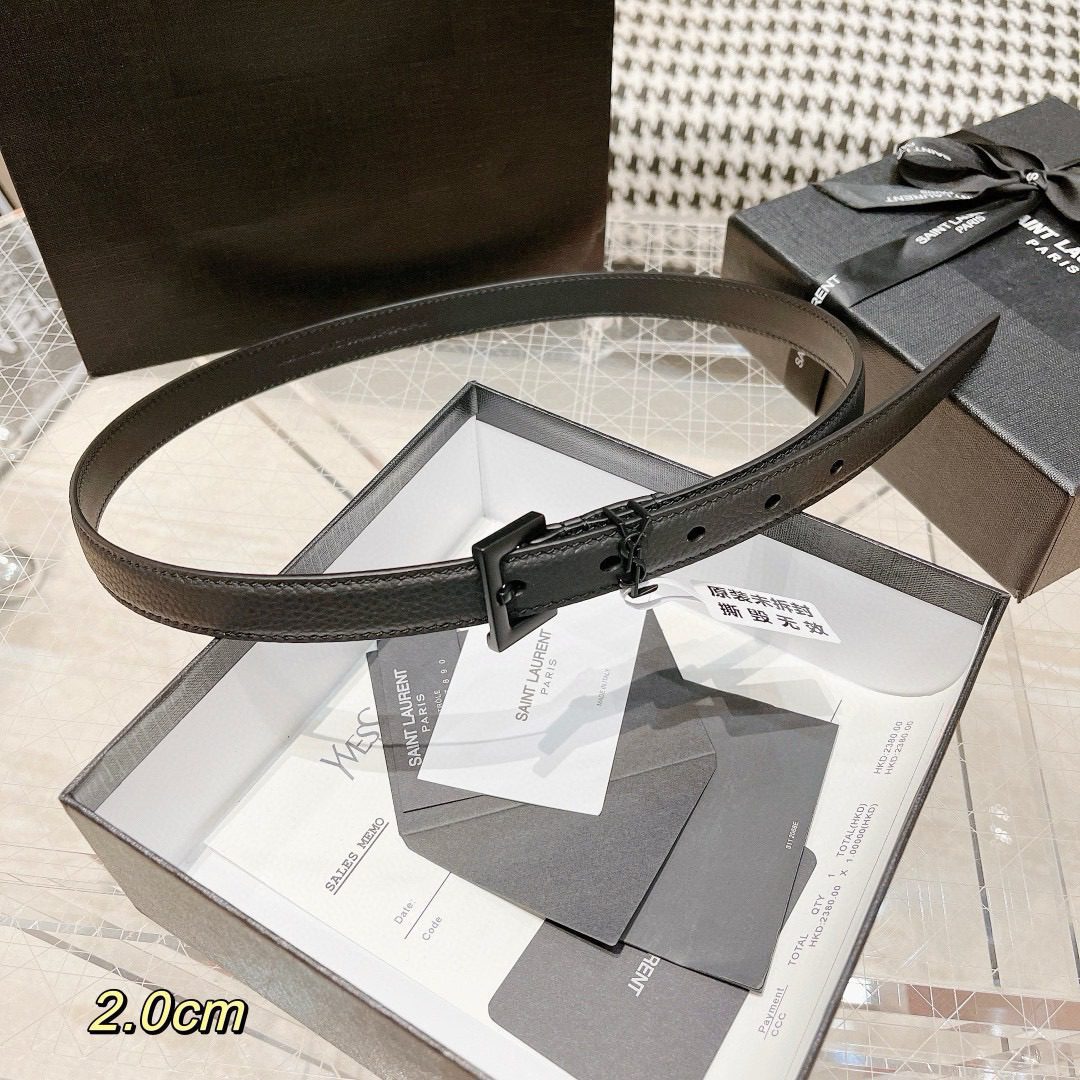 Saint Laurent Monogram Logo Belt view 5