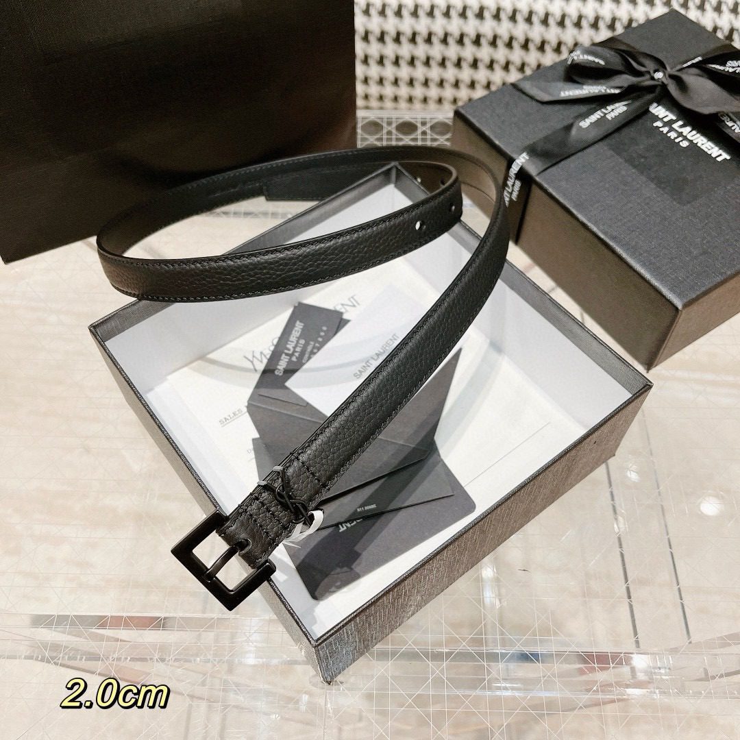 Saint Laurent Monogram Logo Belt view 6