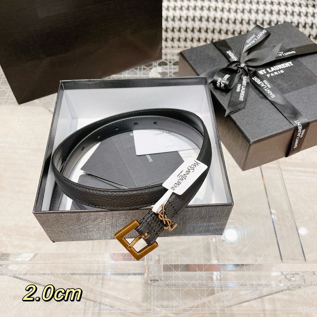 Saint Laurent Monogram Logo Belt view 7