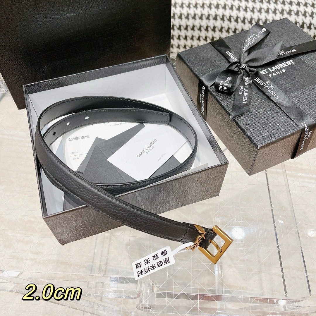 Saint Laurent Monogram Logo Belt view 8