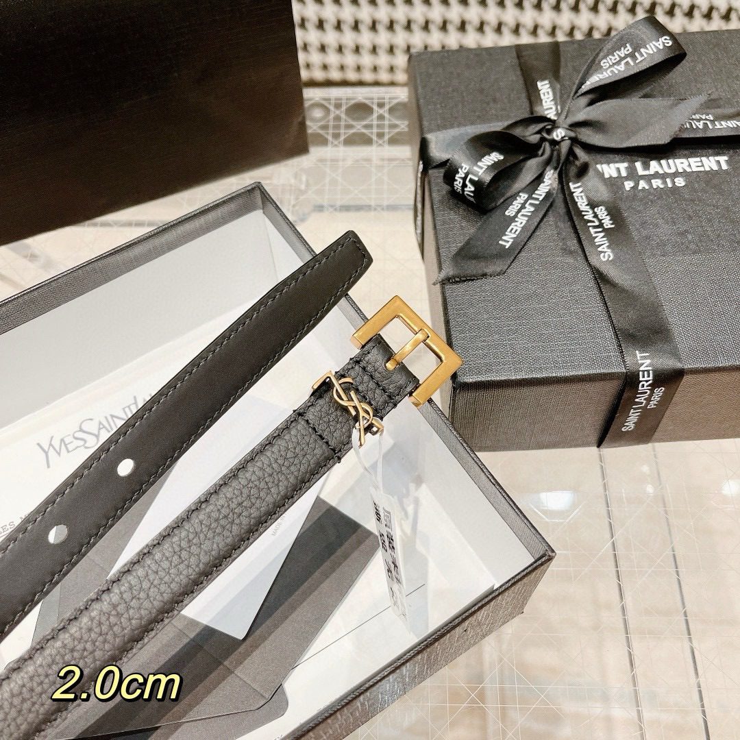 Saint Laurent Monogram Logo Belt view 9