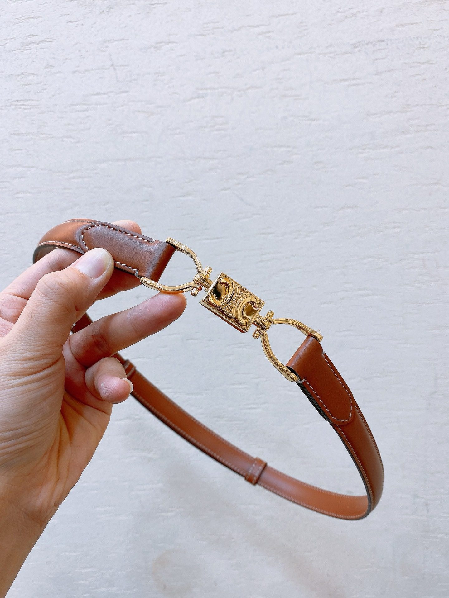 Celine hook buckle TRIOMPHE belt view 1