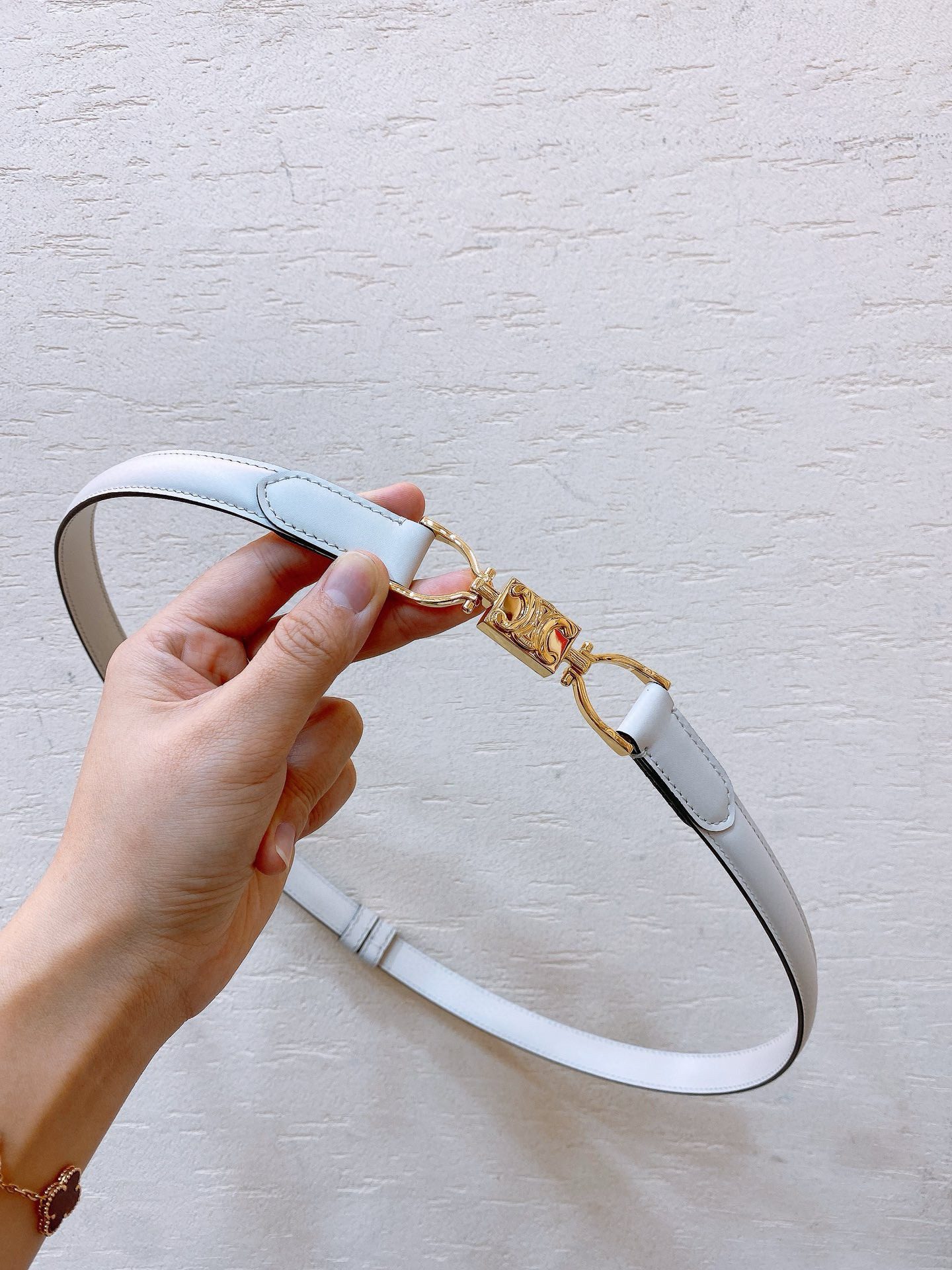 Celine hook buckle TRIOMPHE belt view 1