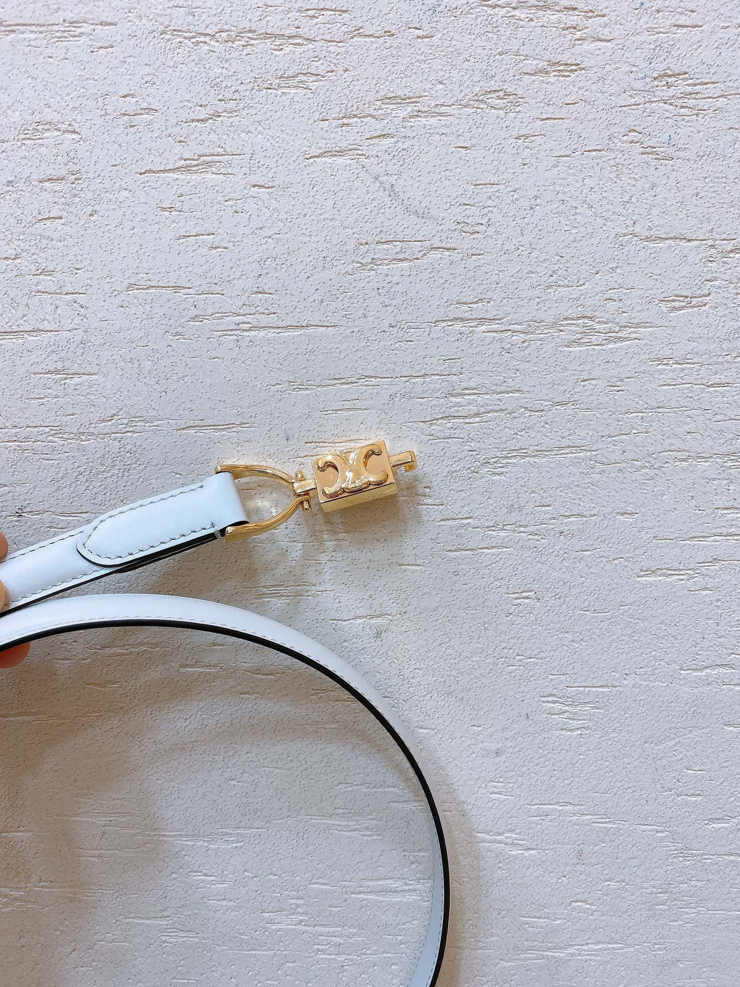 Celine hook buckle TRIOMPHE belt view 4