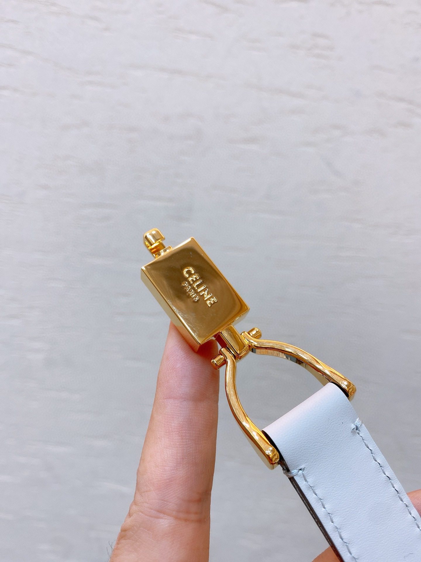 Celine hook buckle TRIOMPHE belt view 5