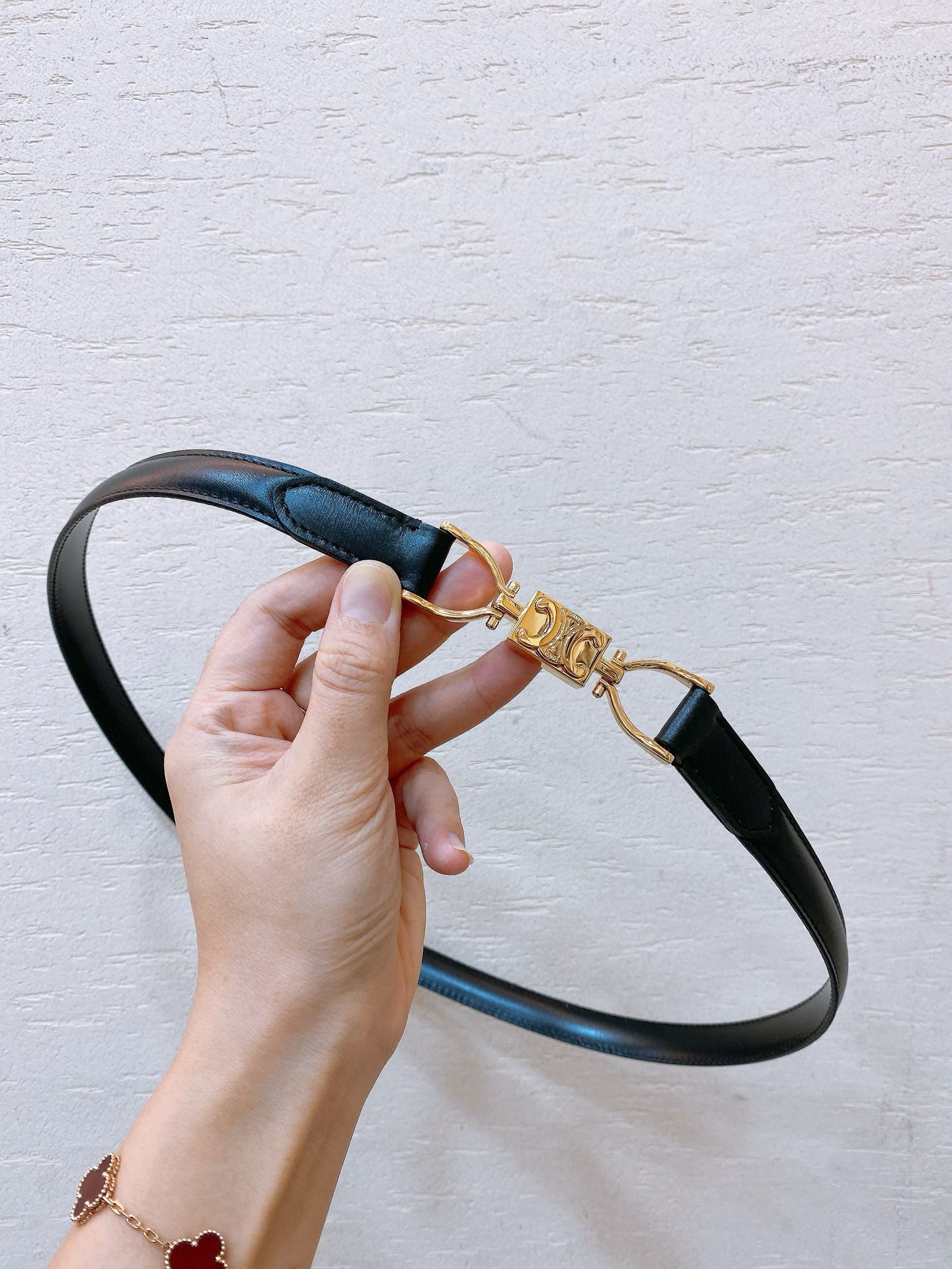 Celine hook buckle TRIOMPHE belt view 1