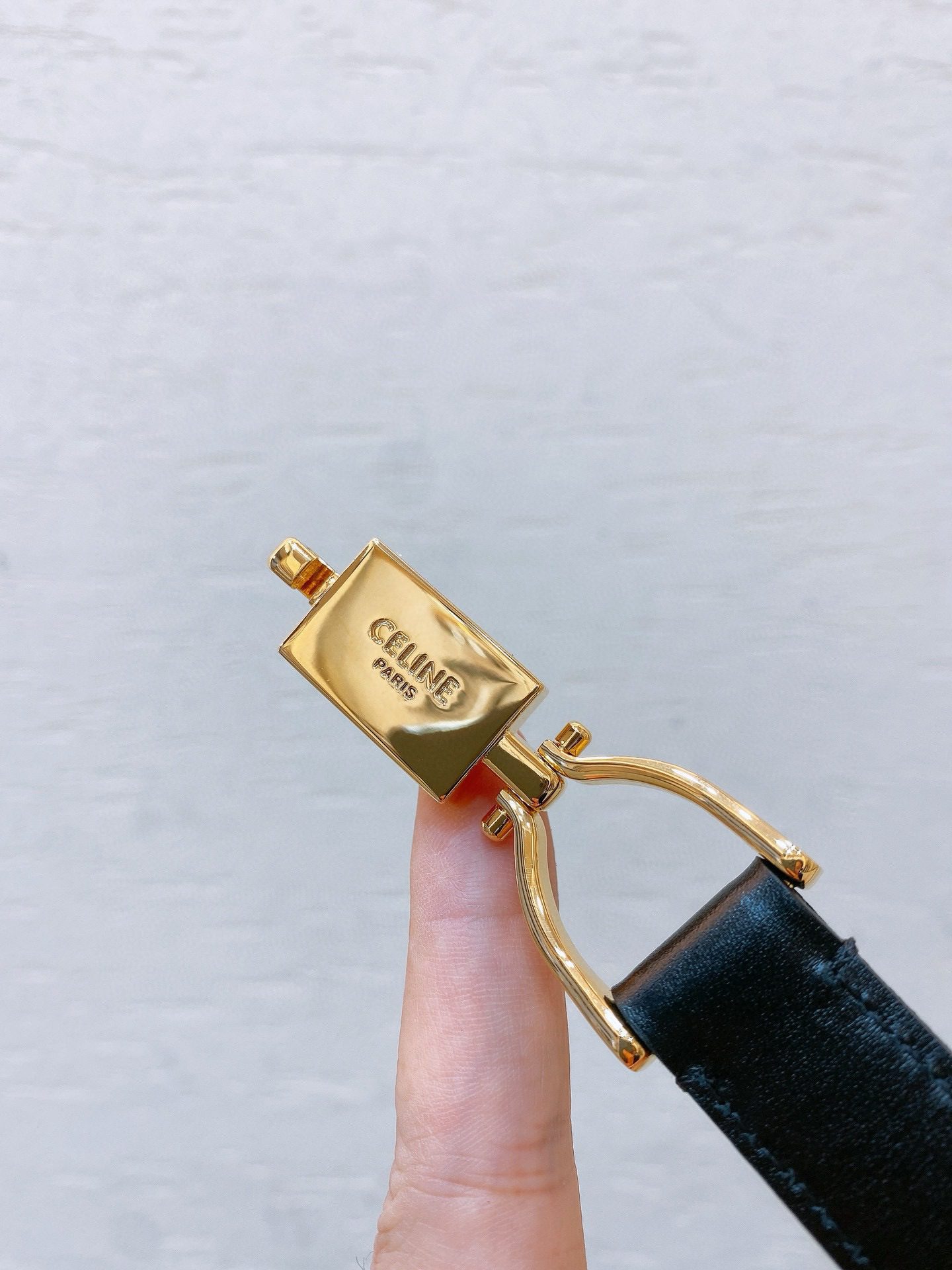 Celine hook buckle TRIOMPHE belt view 4