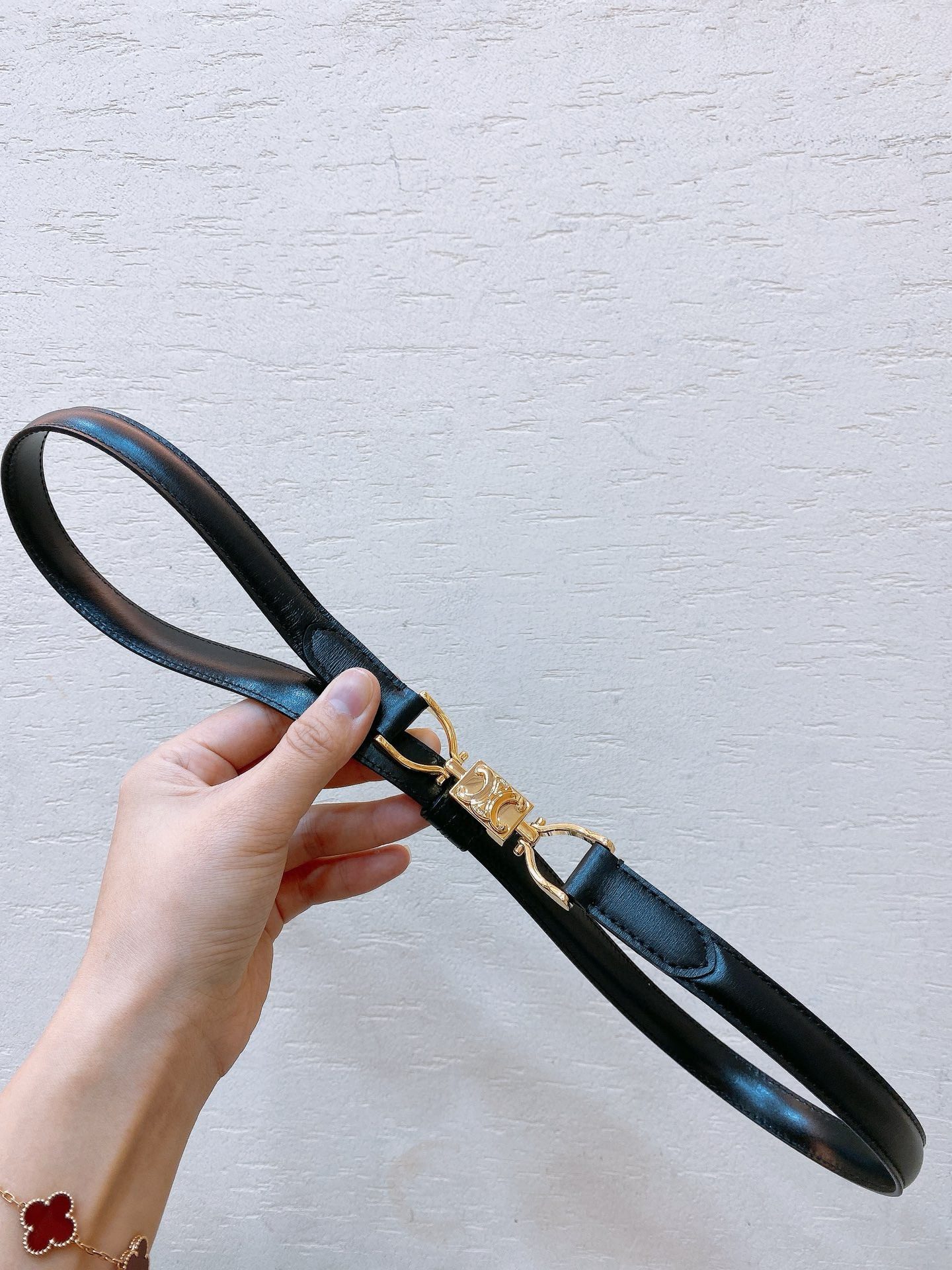 Celine hook buckle TRIOMPHE belt view 8