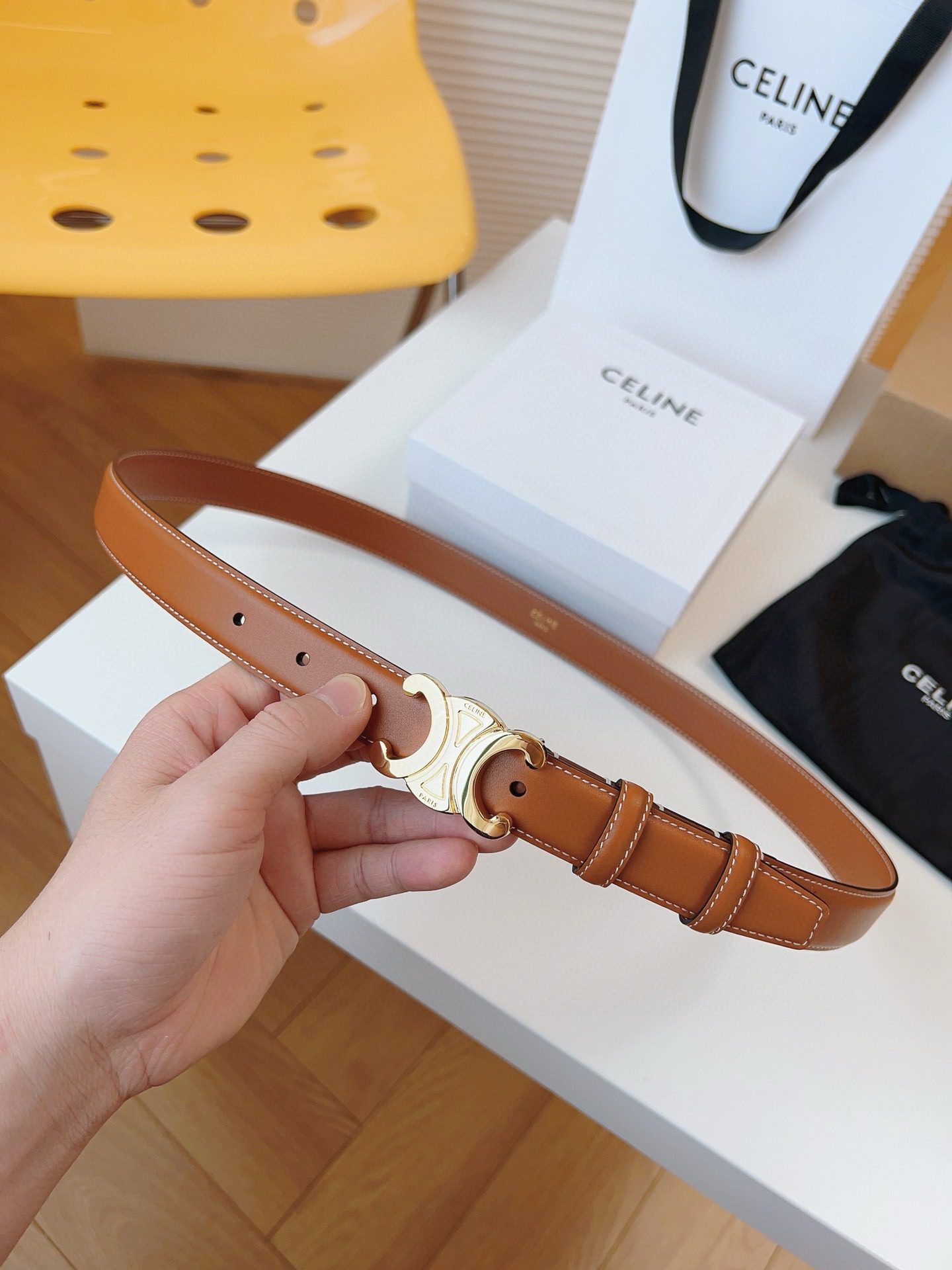 Celine LOGO belt 25mm view 4