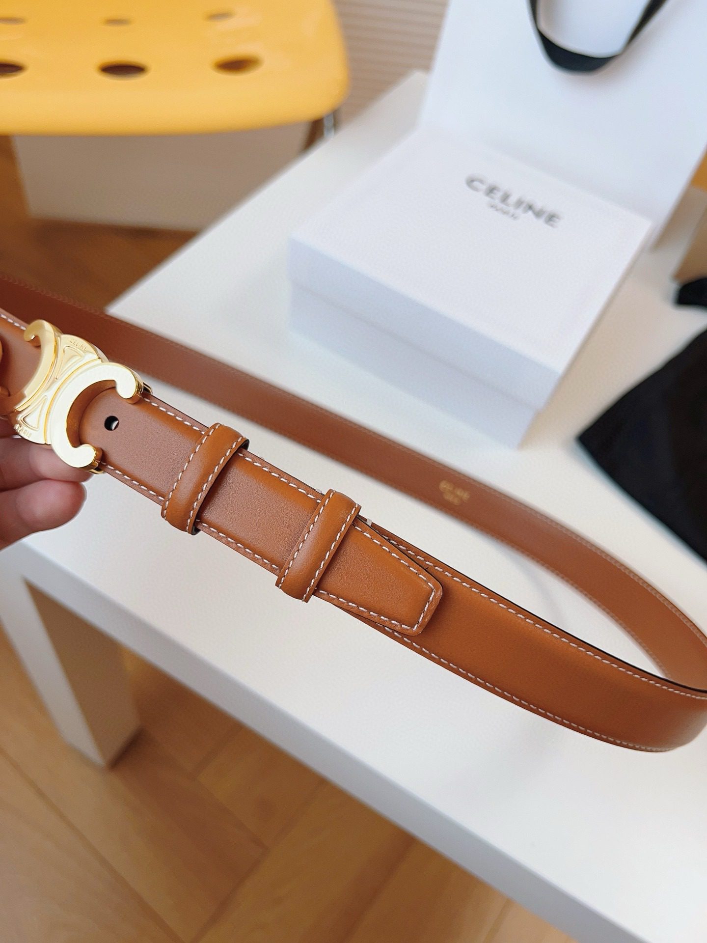 Celine LOGO belt 25mm view 5