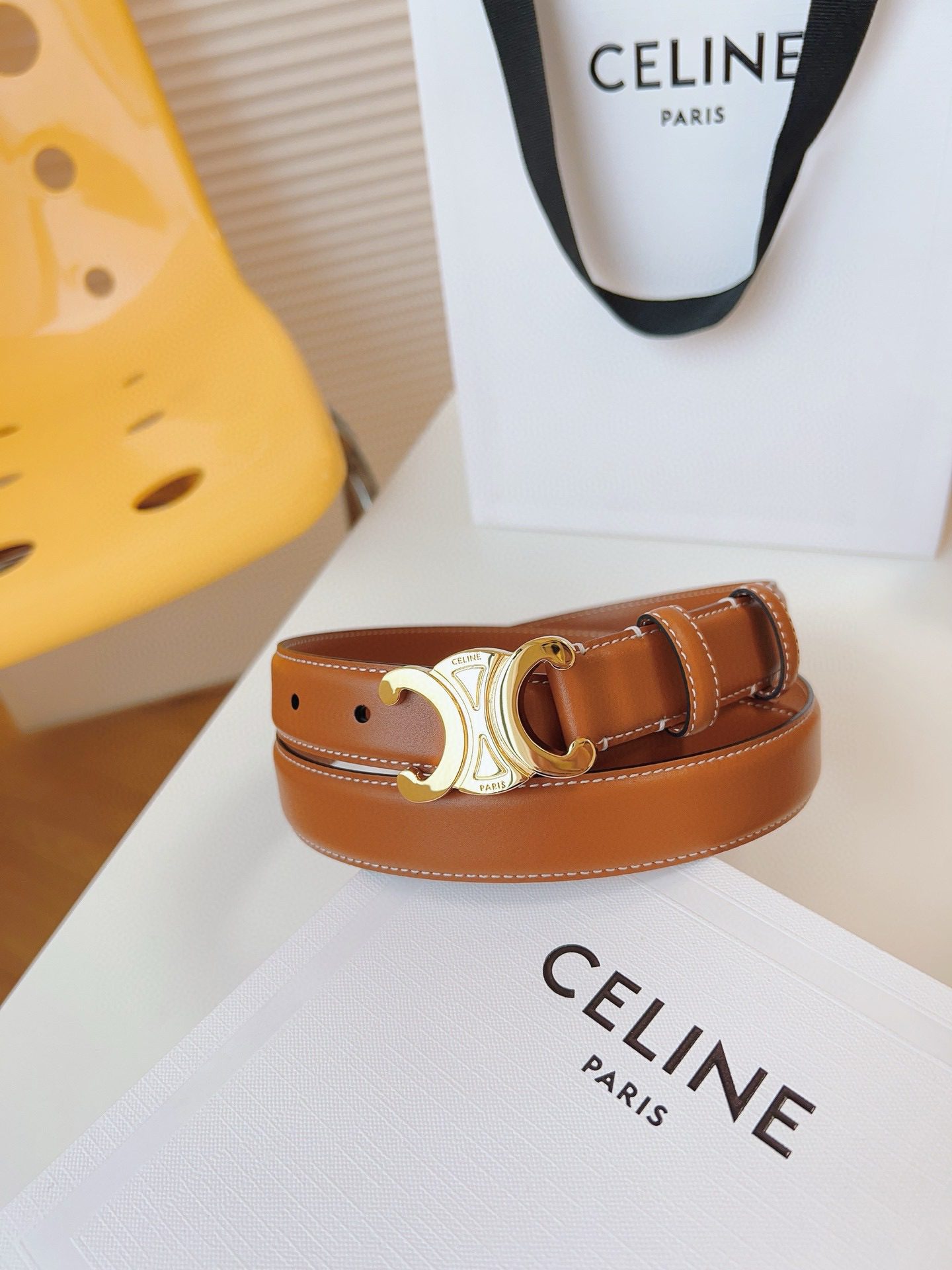 Celine LOGO belt 25mm view 6