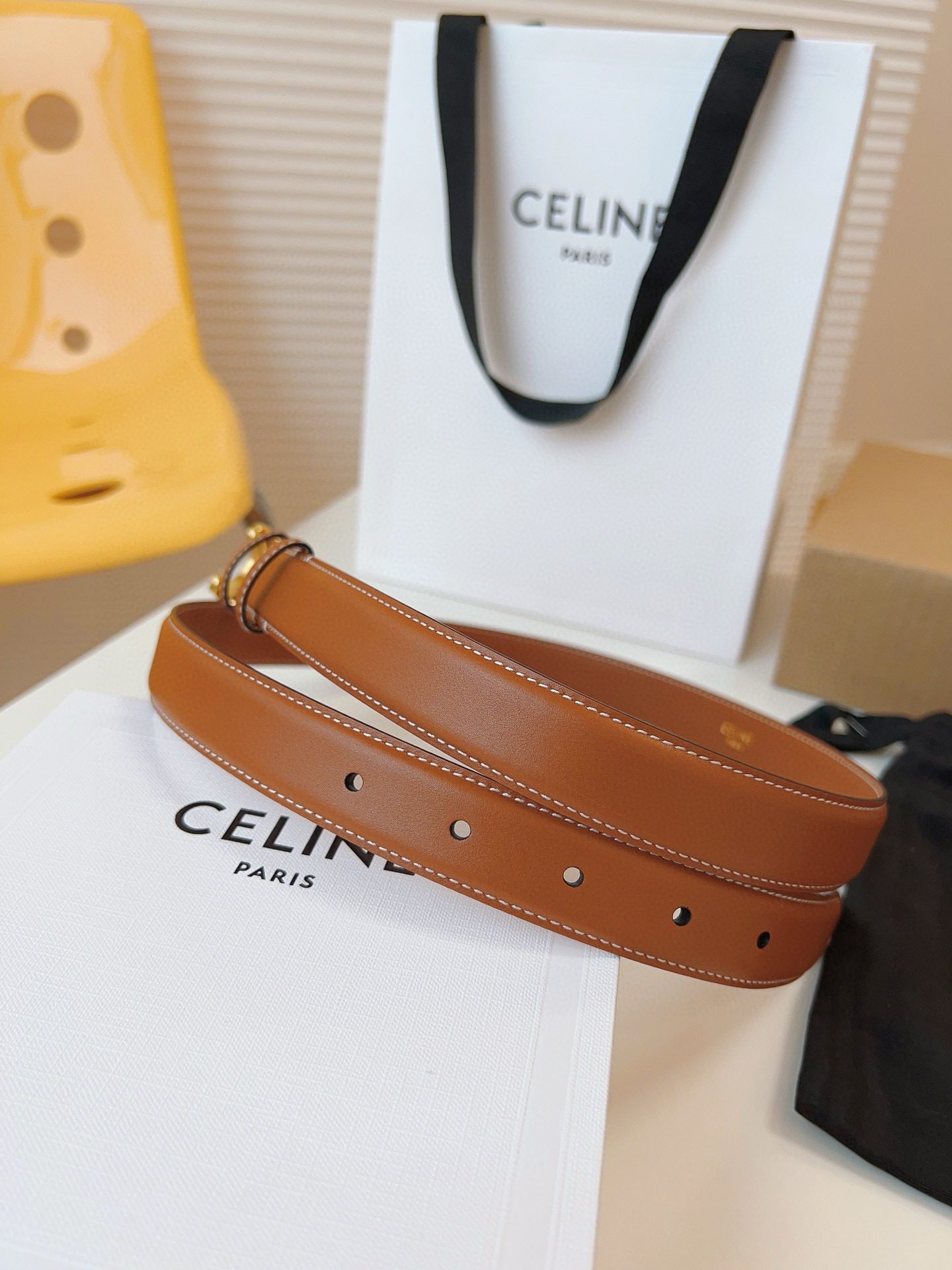 Celine LOGO belt 25mm view 8