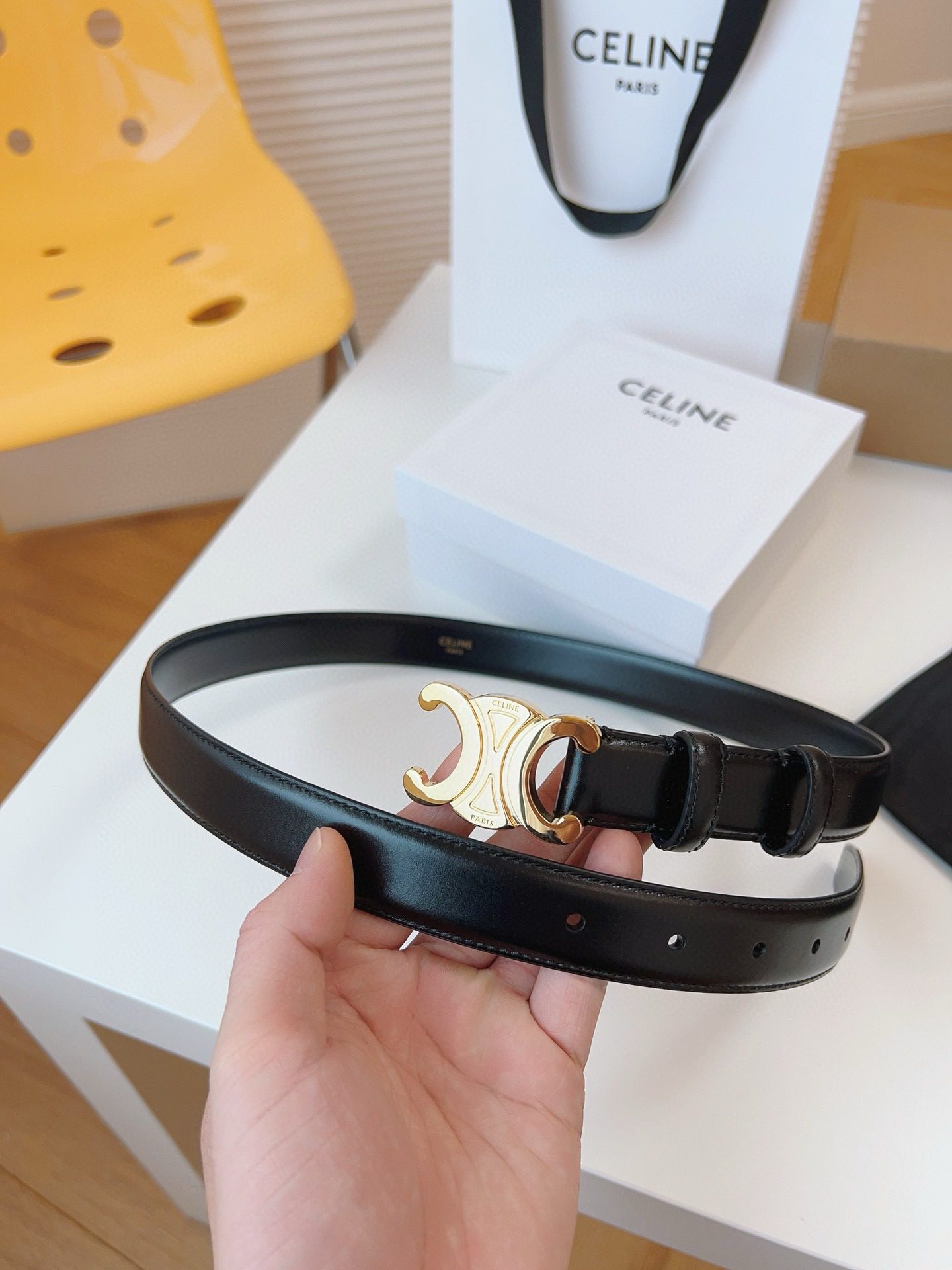 Celine LOGO belt 25mm view 1