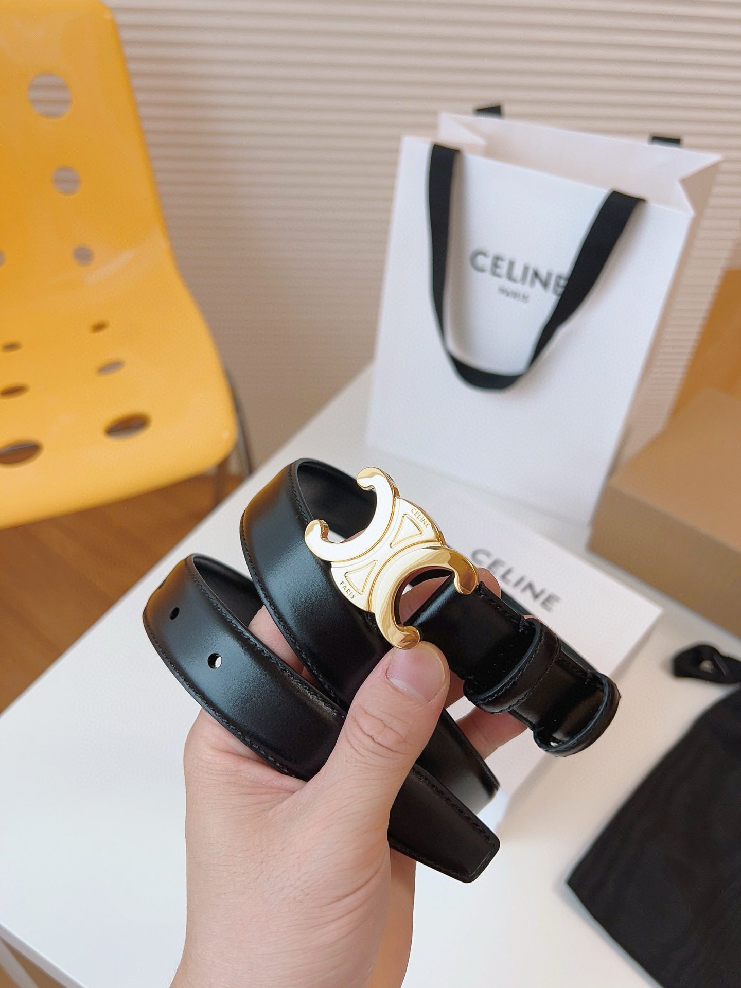 Celine LOGO belt 25mm view 2