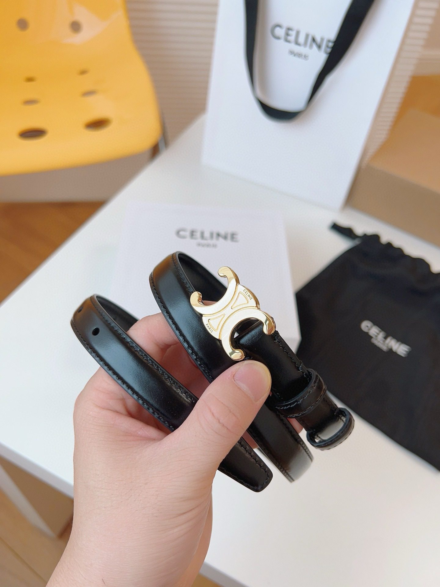 Celine LOGO belt 18mm view 2