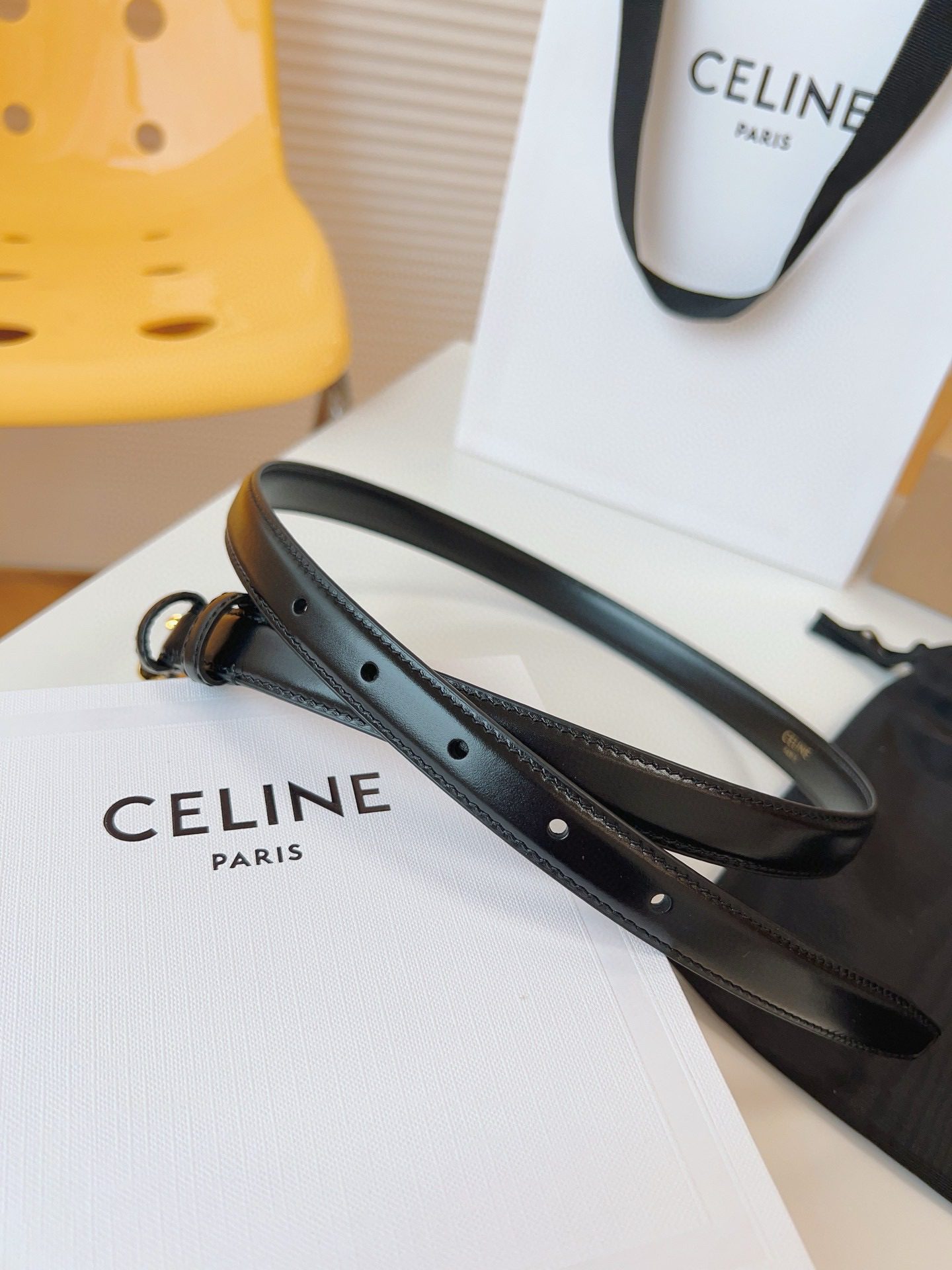 Celine LOGO belt 18mm view 7