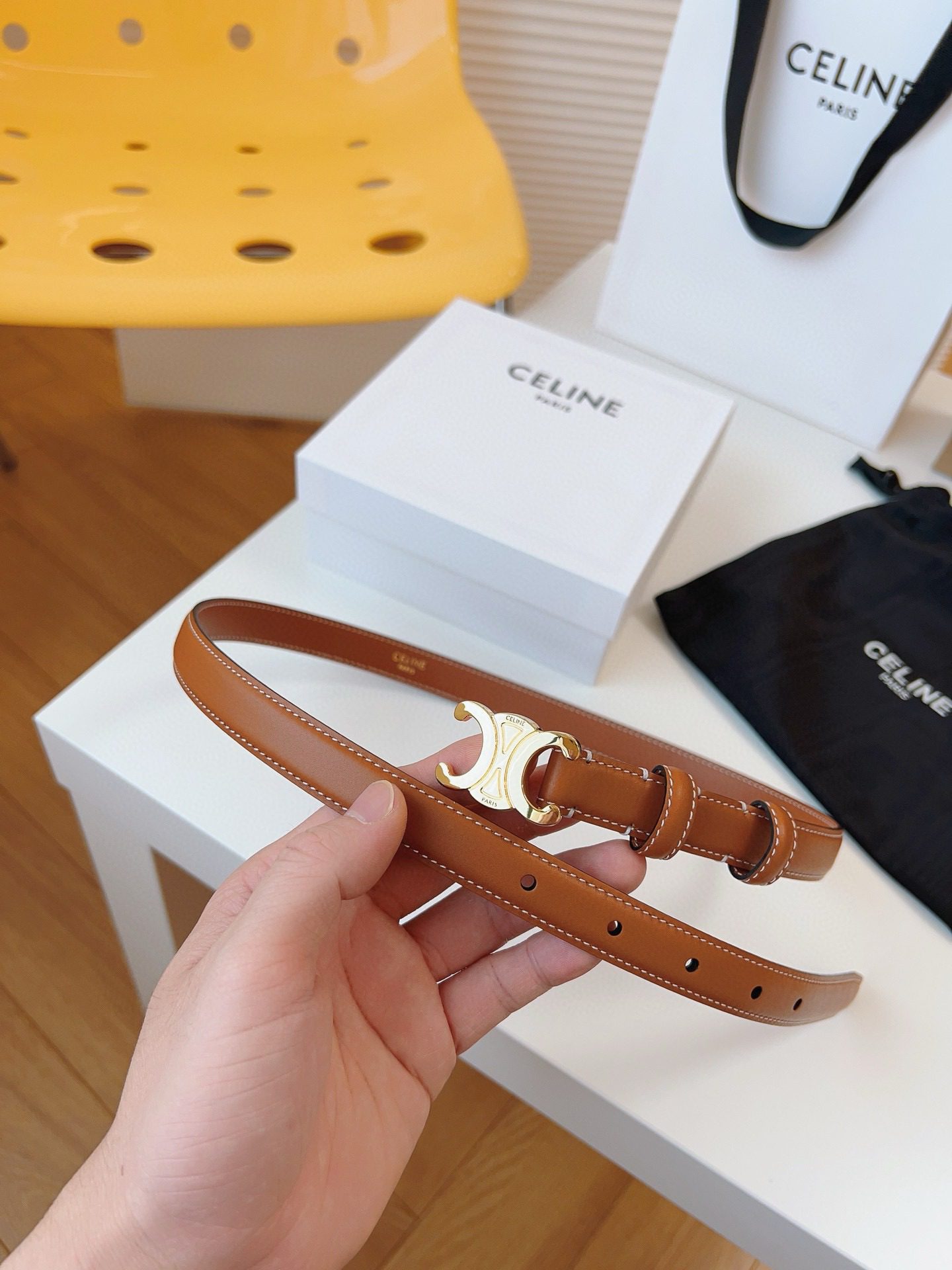 Celine LOGO belt 18mm view 1