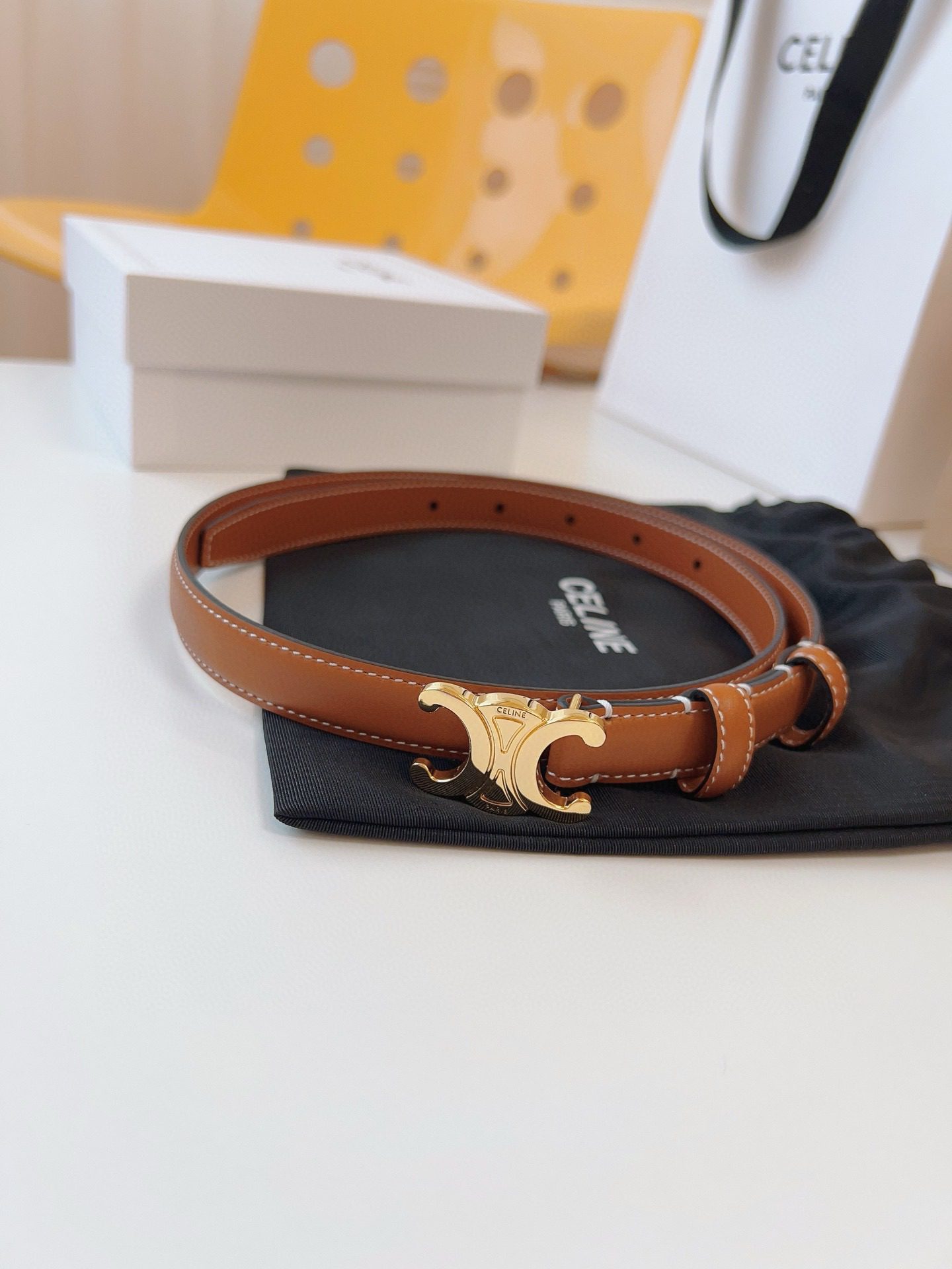 Celine LOGO belt 18mm view 2