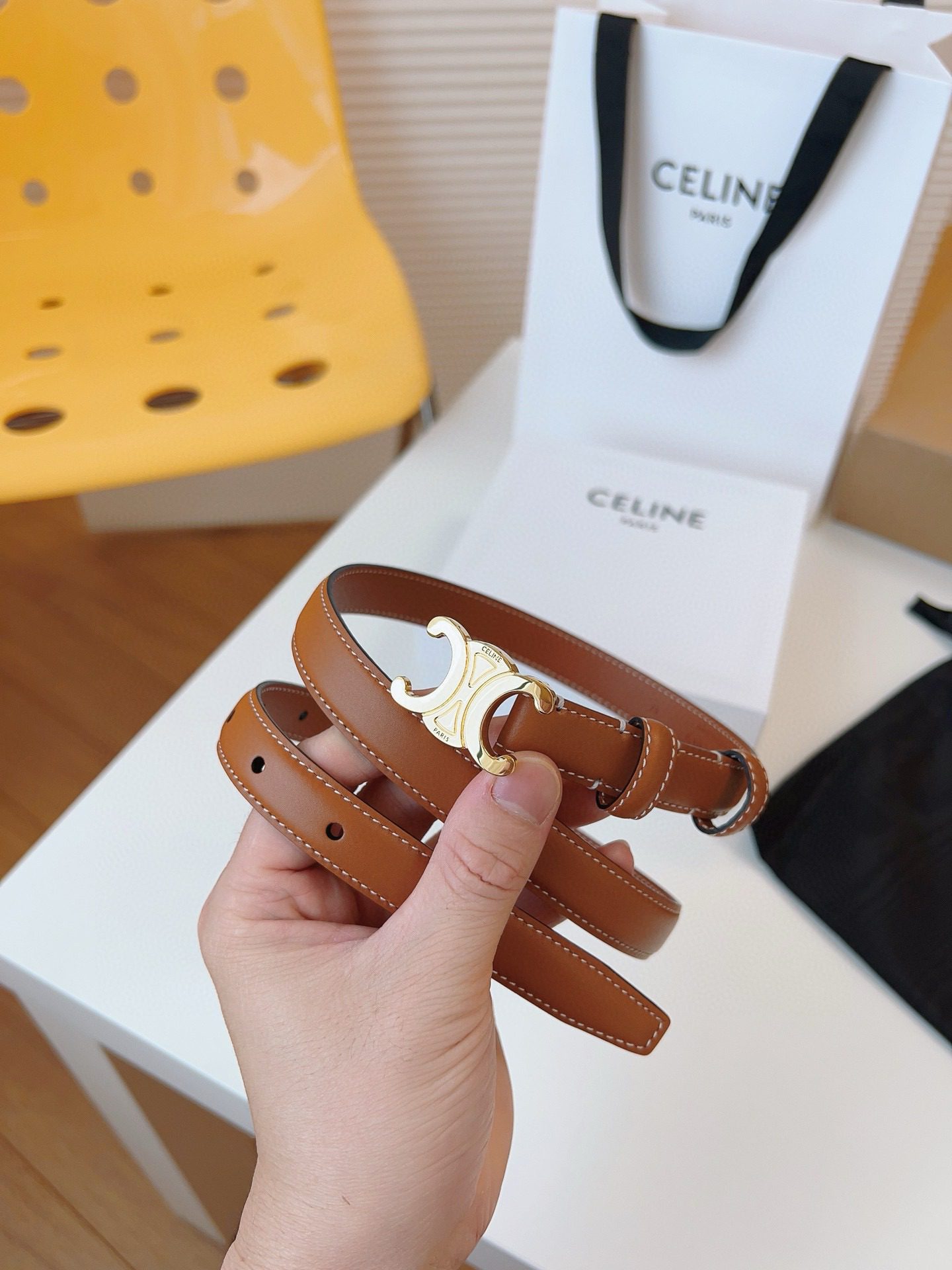 Celine LOGO belt 18mm view 3