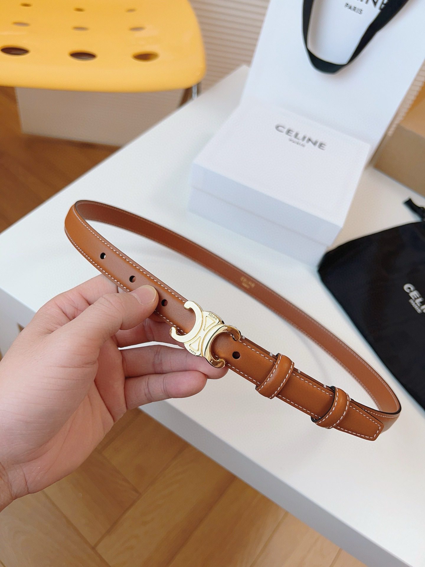 Celine LOGO belt 18mm view 4
