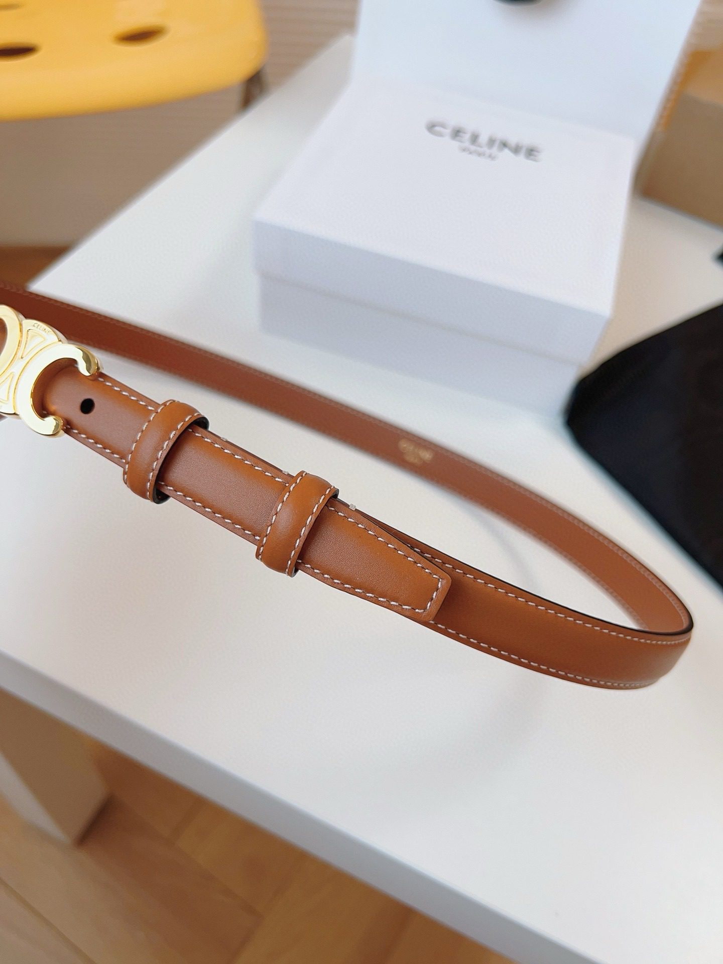 Celine LOGO belt 18mm view 5