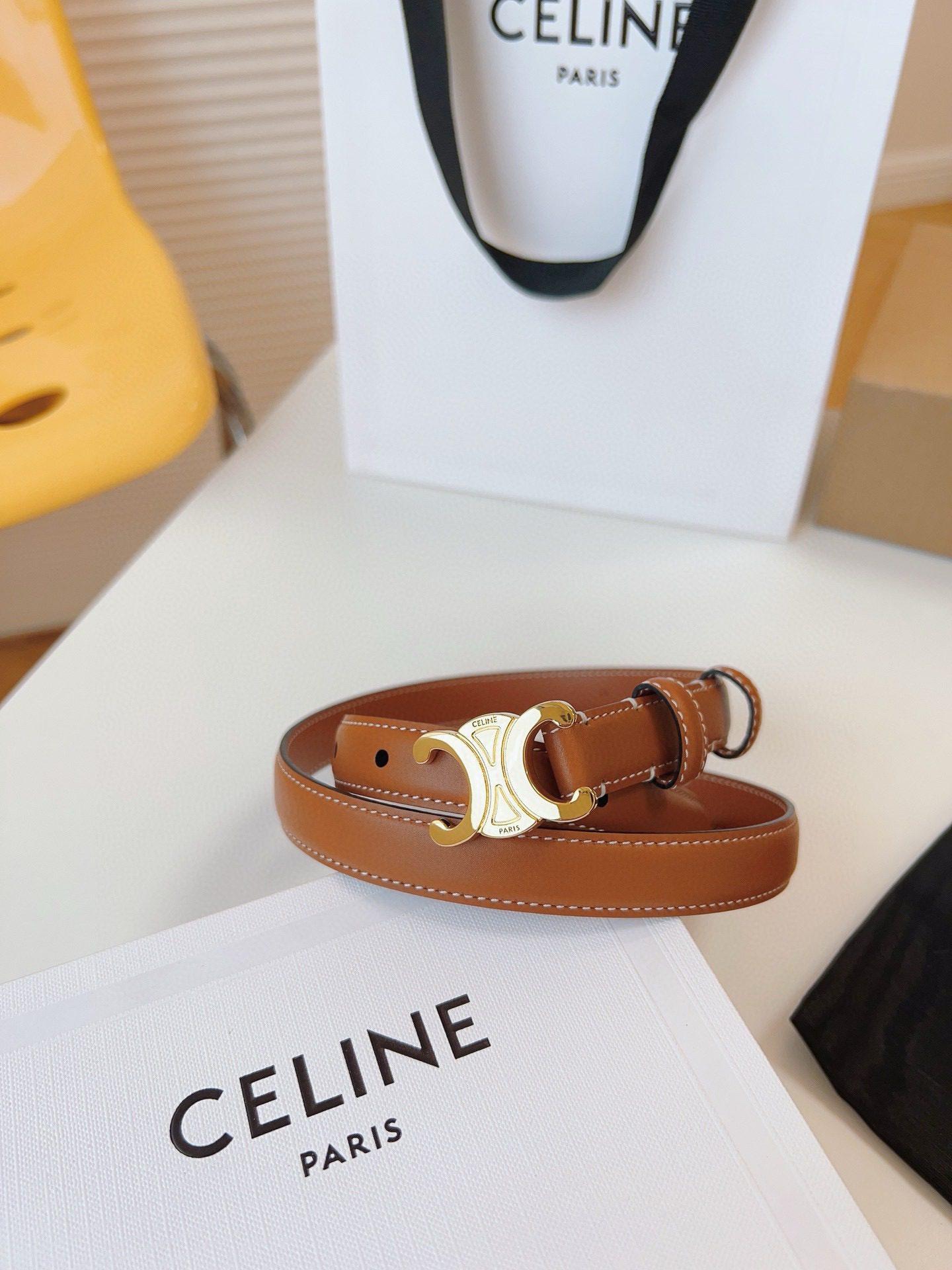 Celine LOGO belt 18mm view 6