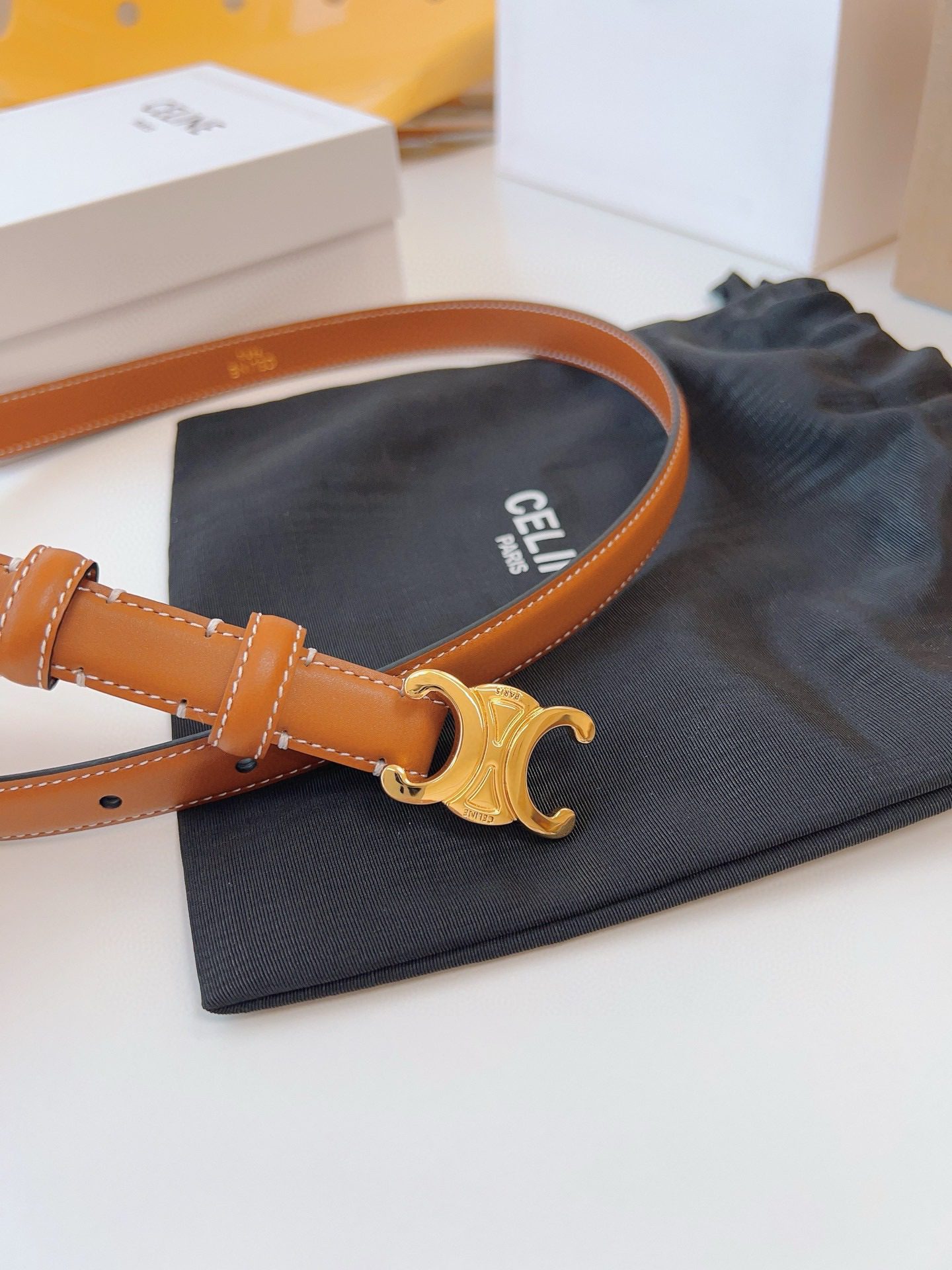 Celine LOGO belt 18mm view 7