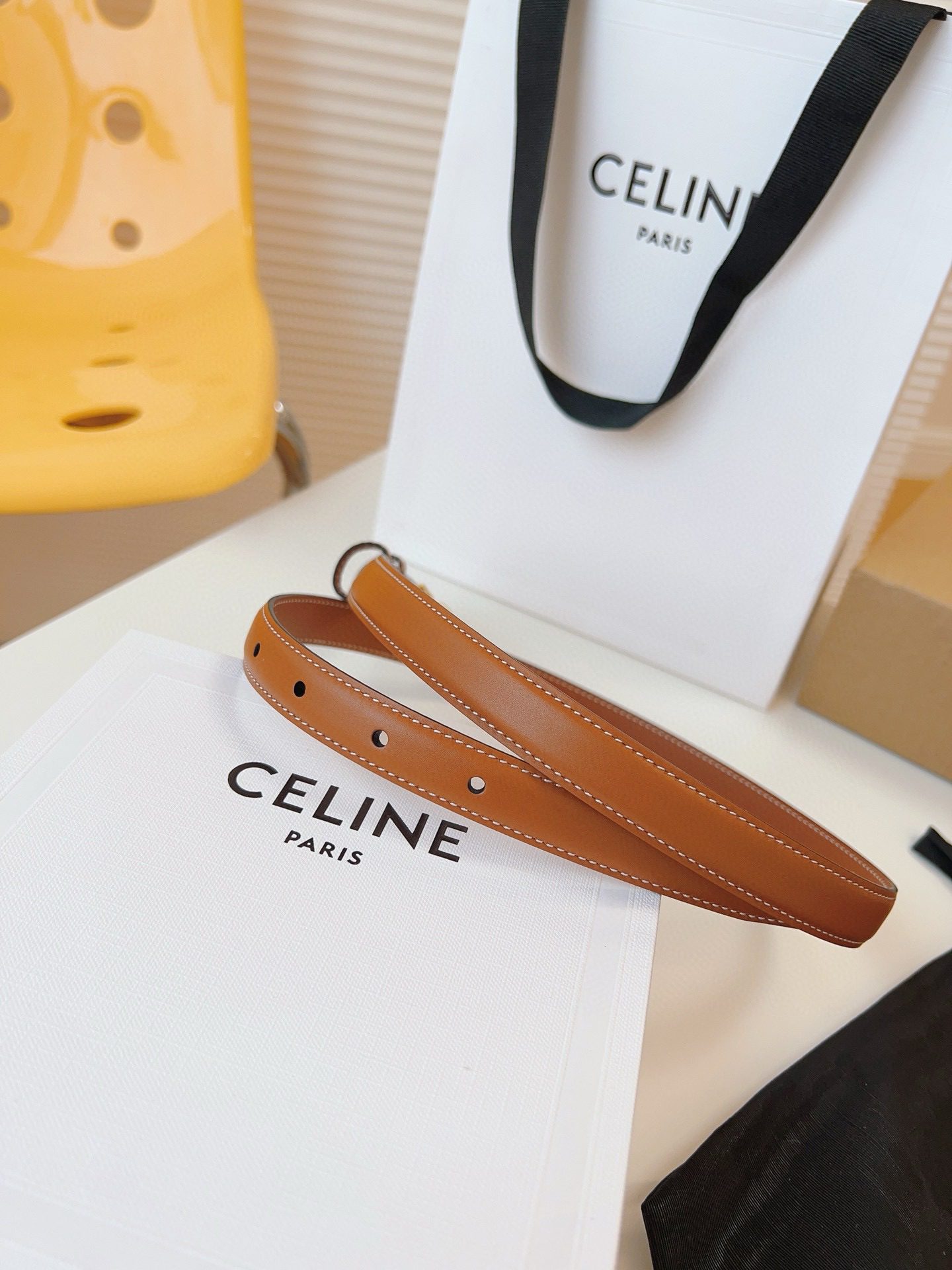 Celine LOGO belt 18mm view 9