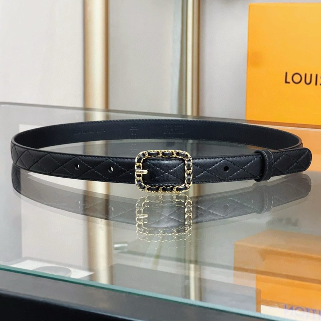 Chanel Square buckle needle through the belt 20mm view 7