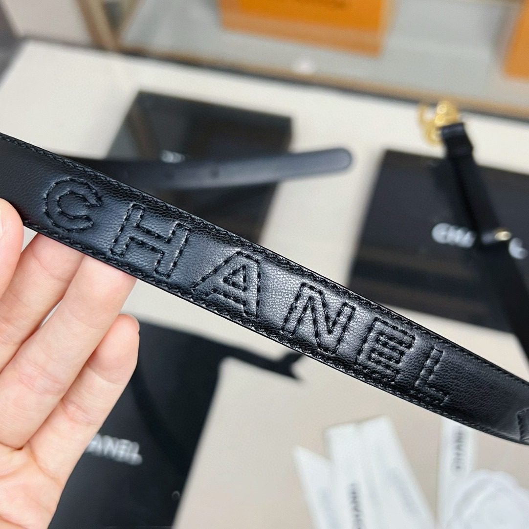 Chanel Square buckle needle through the belt 20mm view 9