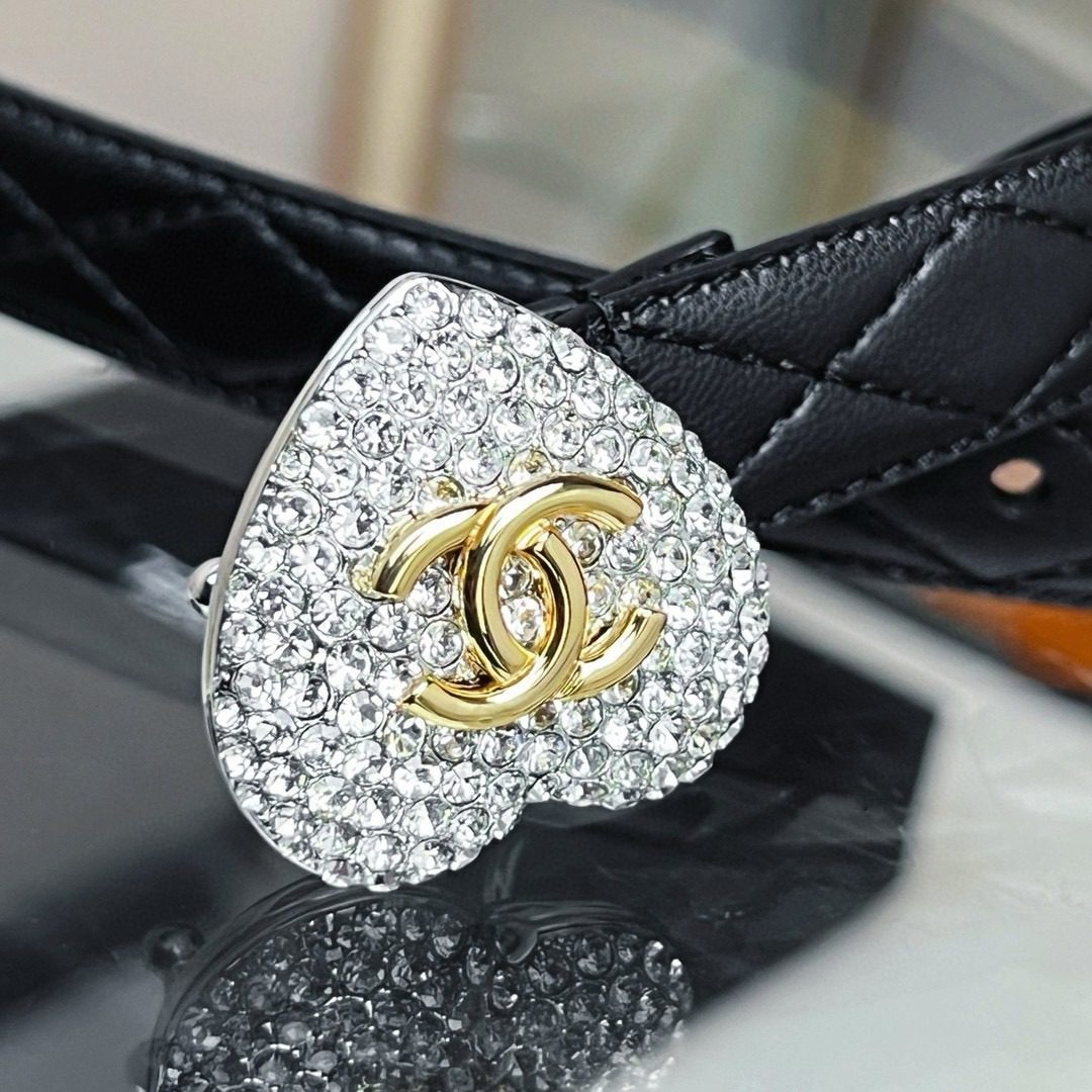 Chanel LOGO Love diamond belt 20mm view 4