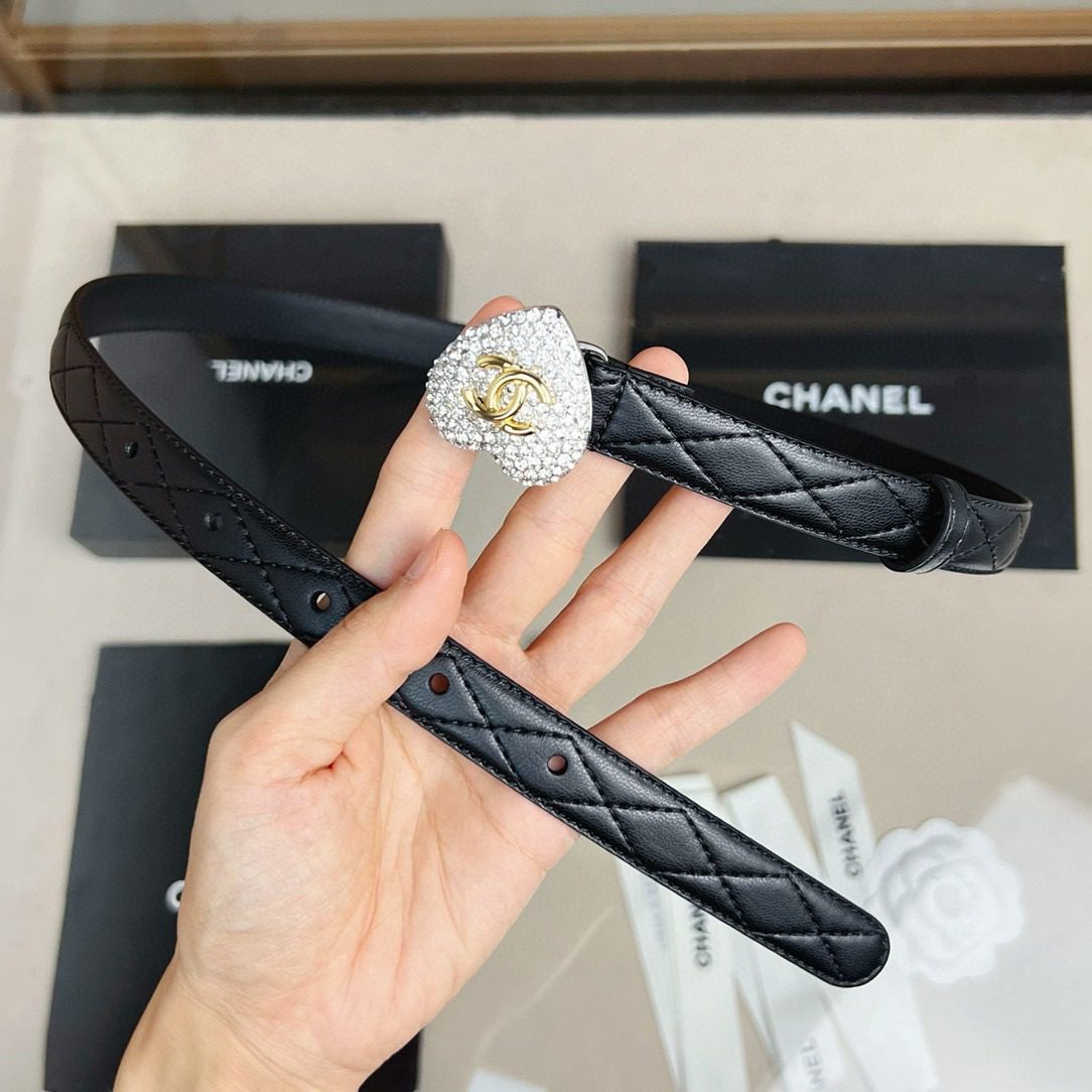 Chanel LOGO Love diamond belt 20mm view 6