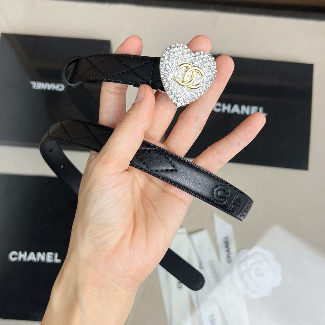 Chanel LOGO Love diamond belt 20mm view 7
