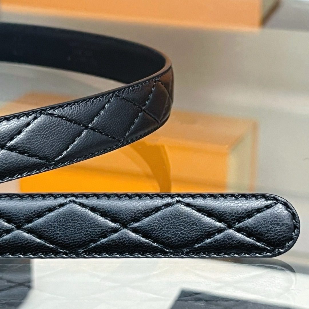 Chanel logo Rhinestone belt 20mm view 8