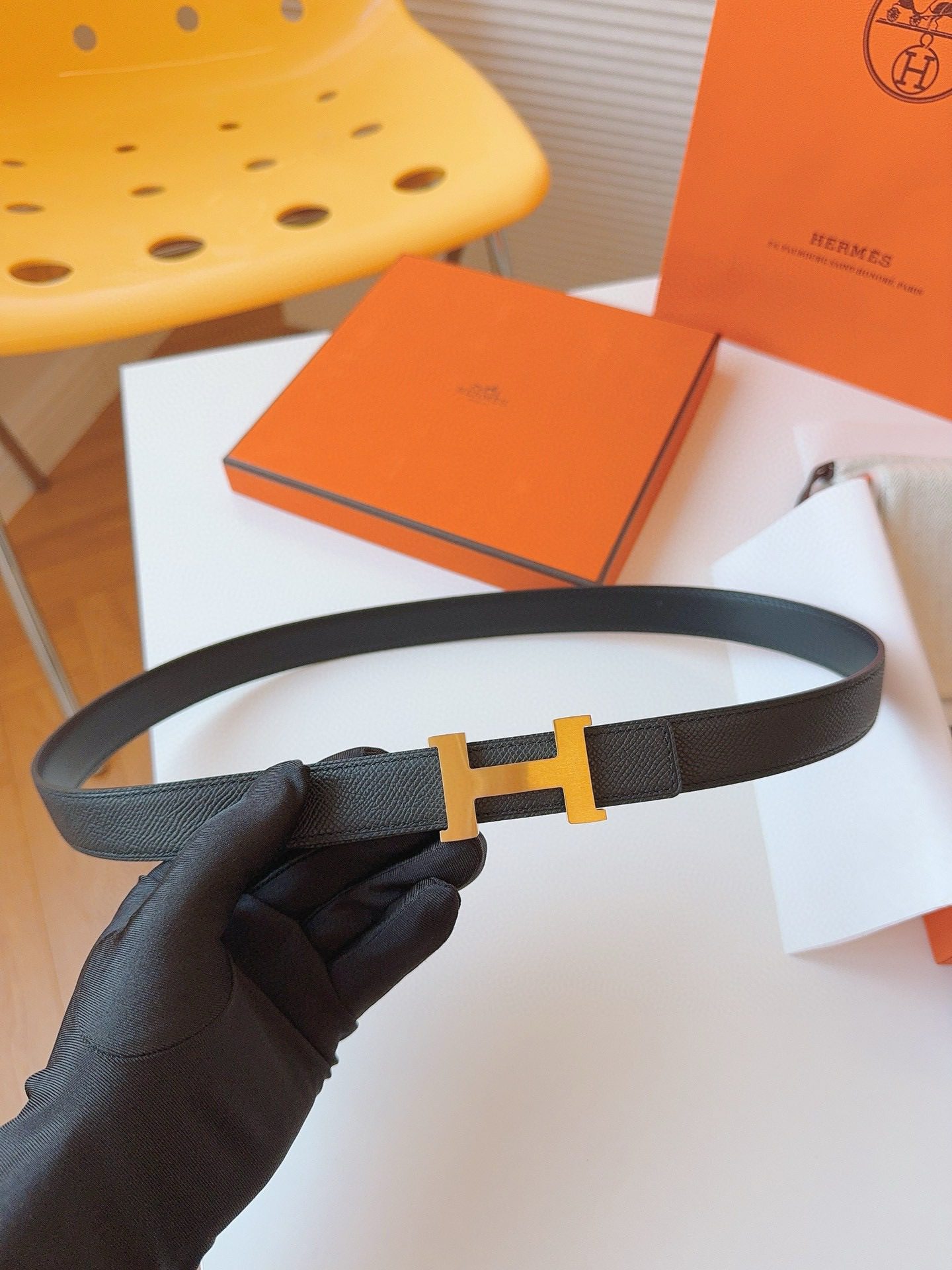 Hermès EPSOM 24mm Calfskin double-sided belt view 2